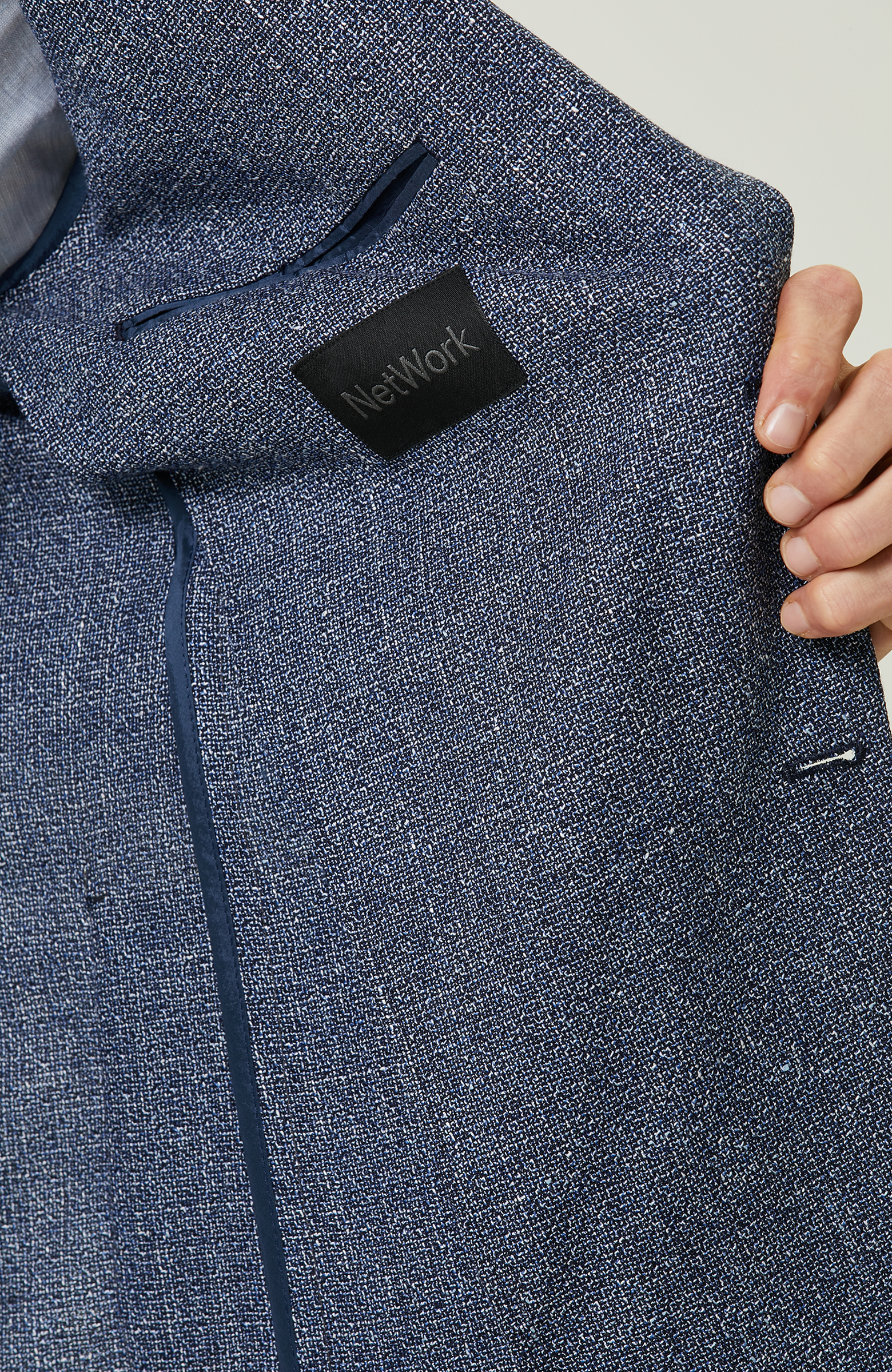 Mavi Desenli Blazer Ceket