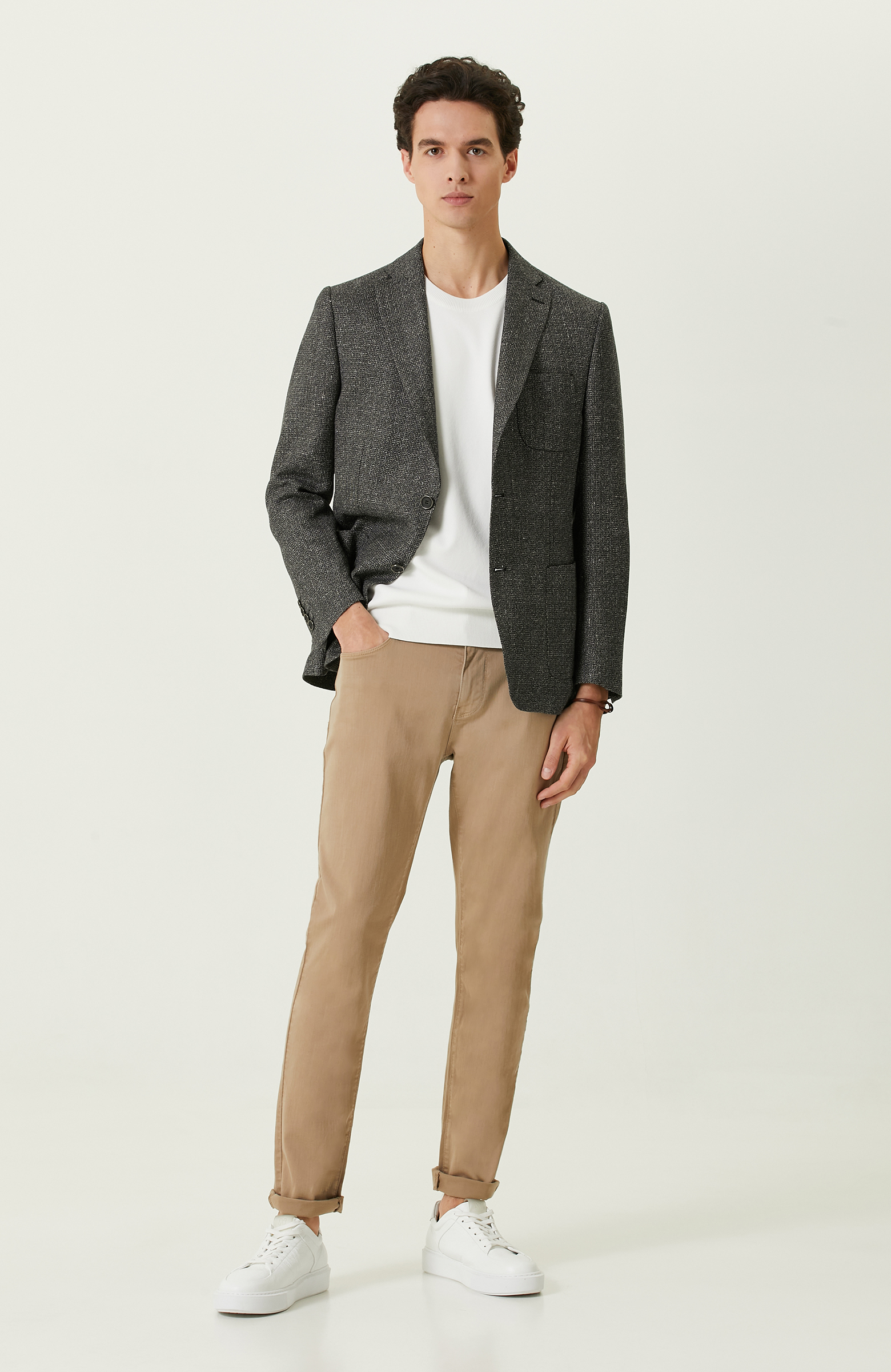 Siyah Desenli Blazer Ceket