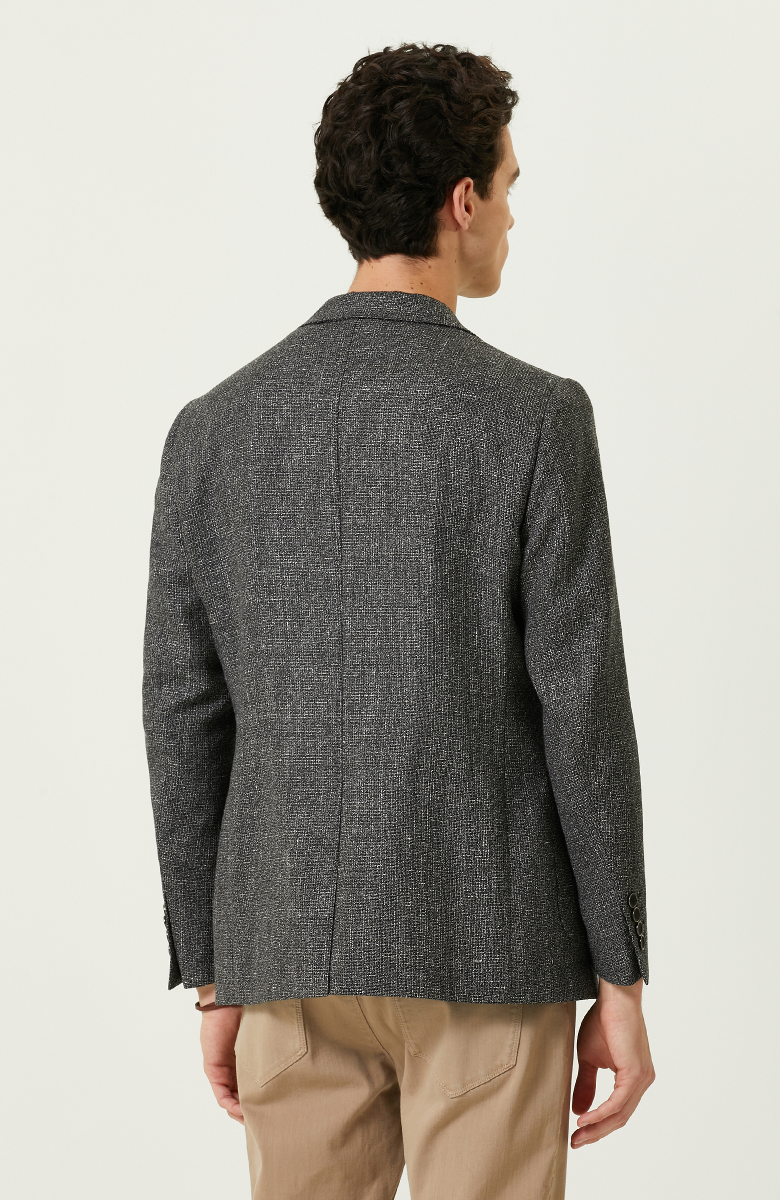 Siyah Desenli Blazer Ceket