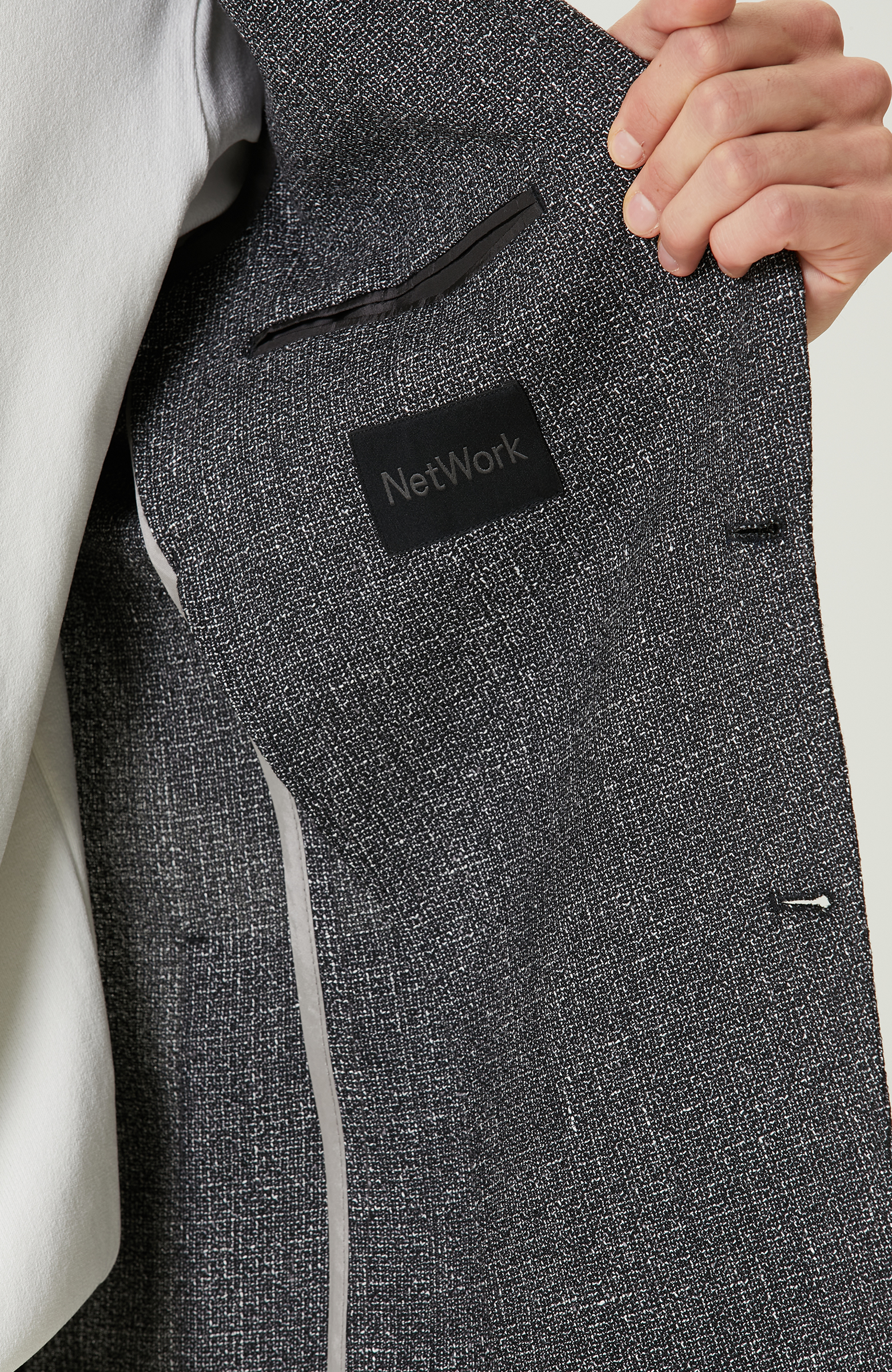 Siyah Desenli Blazer Ceket