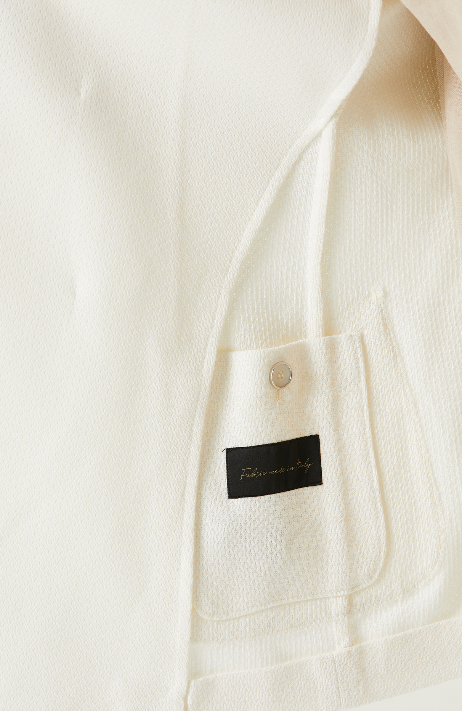 Ekru Pamuklu Kruvaze Ceket