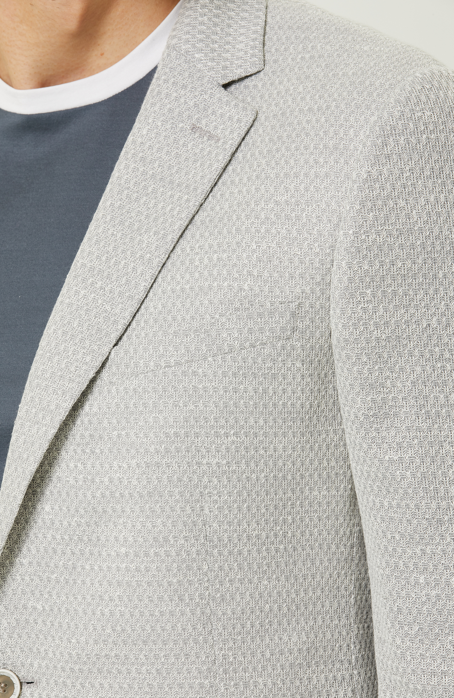 Gri Örme Blazer Ceket