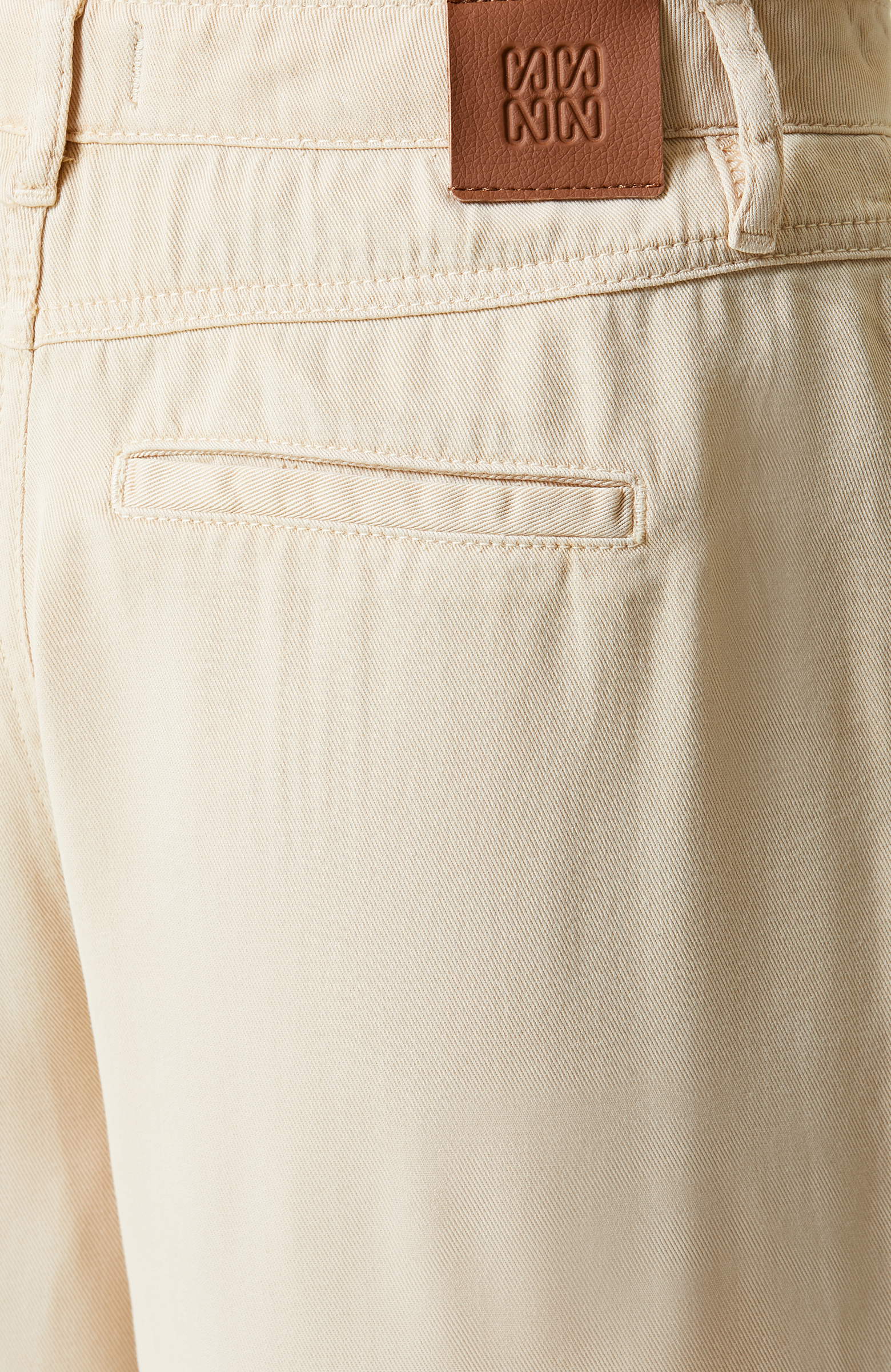 Bej Casual Denim Pantolon