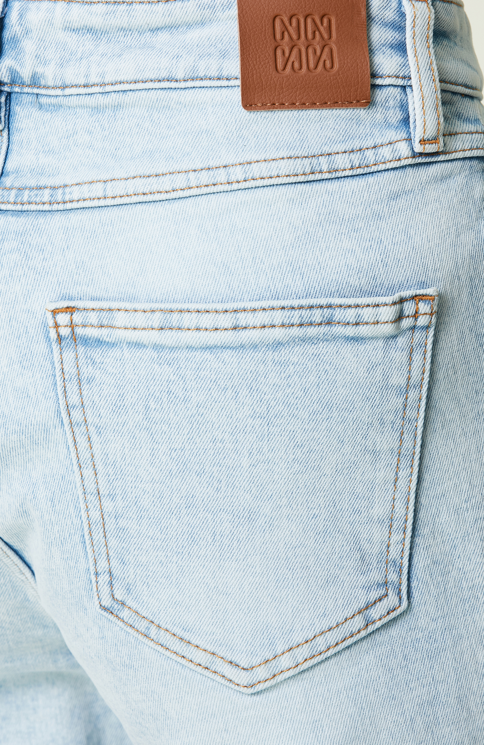 İndigo Mavi Dar Paça Denim Pantolon