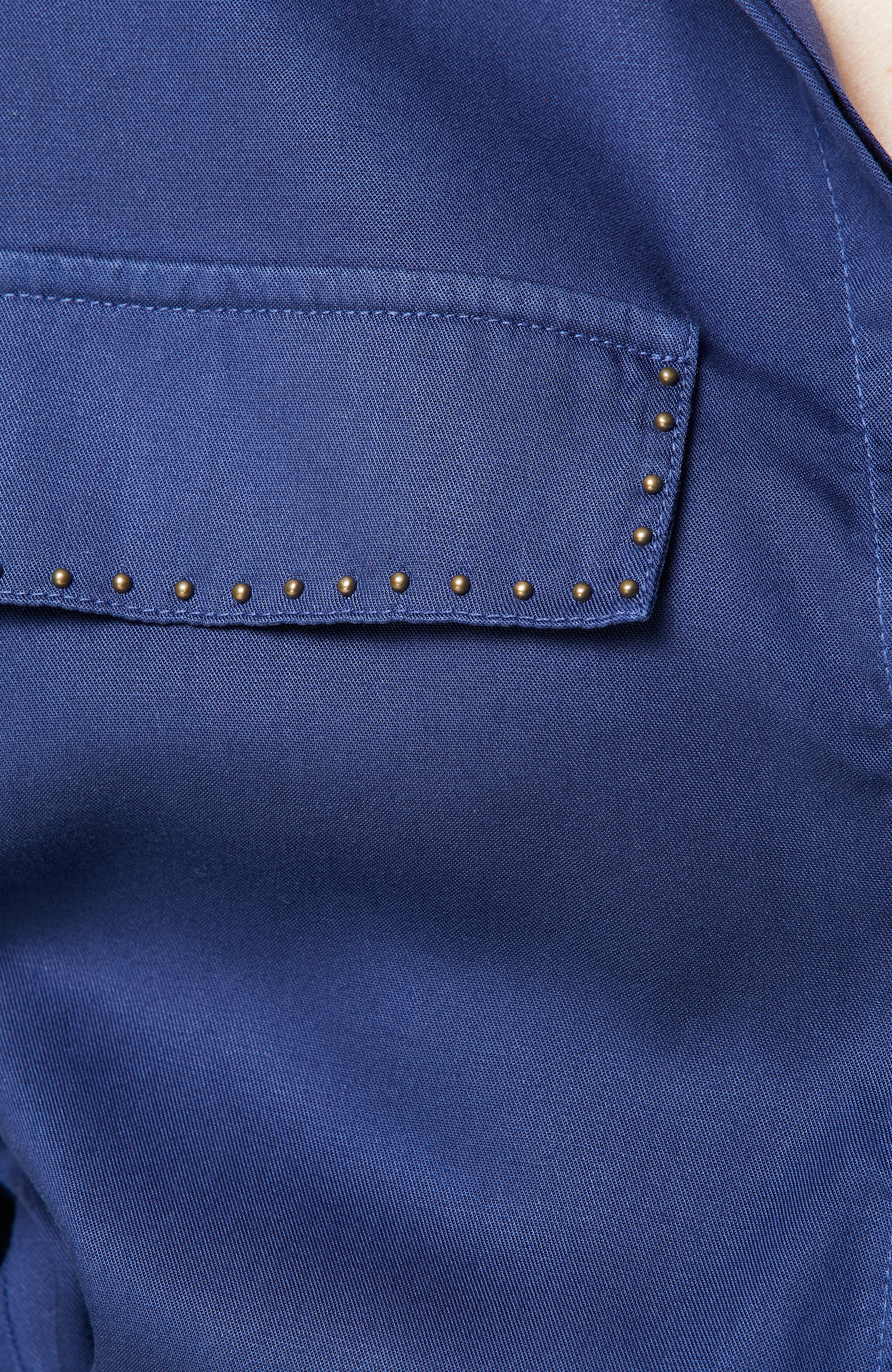 Kısa Kollu Lacivert Denim Elbise