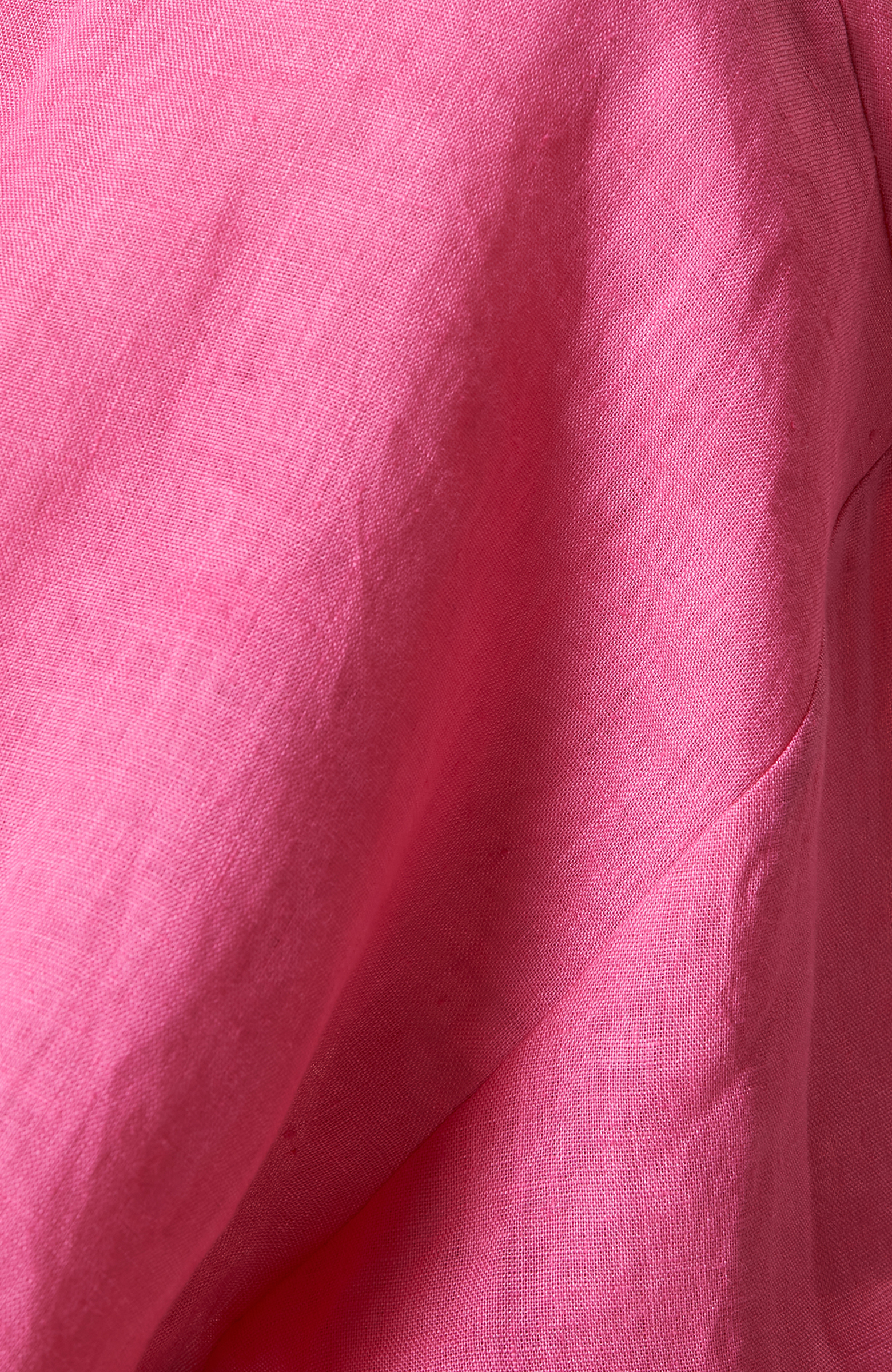 Fuşya Keten Gömlek