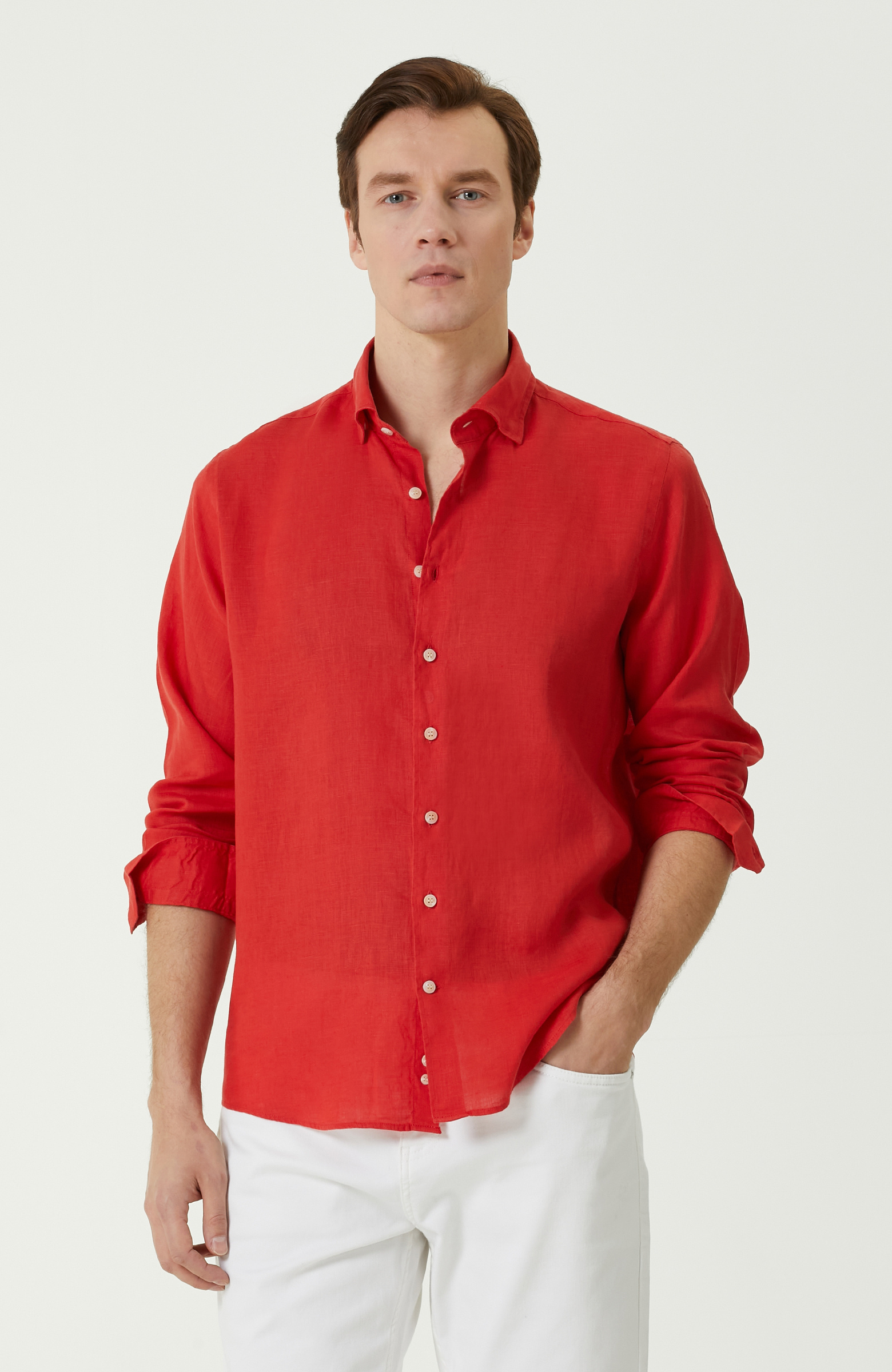 Mercan Keten Gömlek