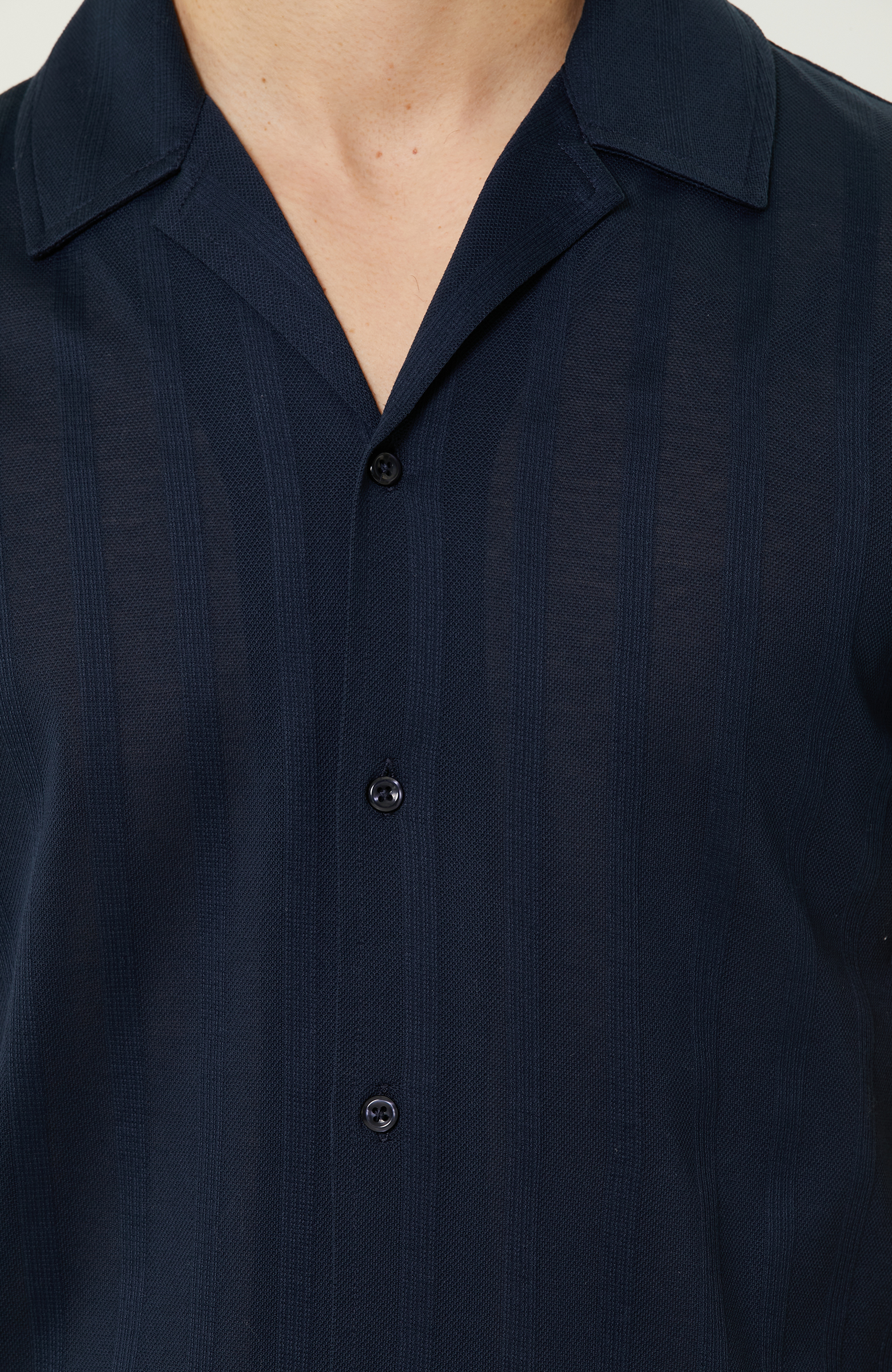 Lacivert Çizgili Gömlek