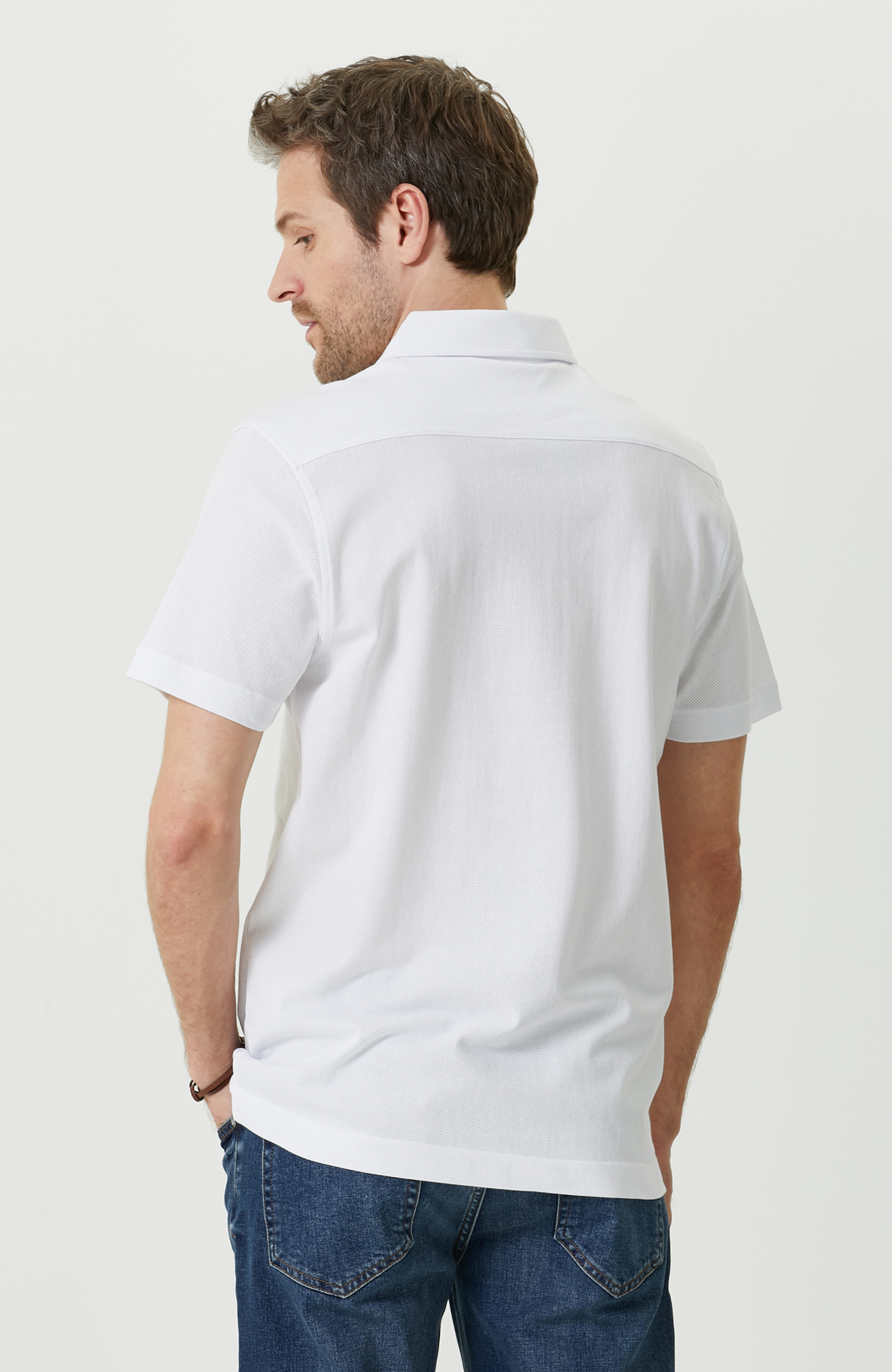 Ekru Polo Yaka T-Shirt