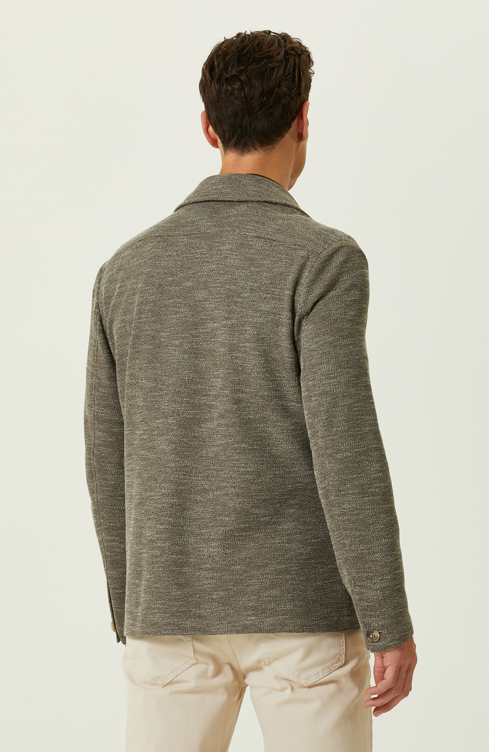 Camel Jakarlı Blazer Ceket