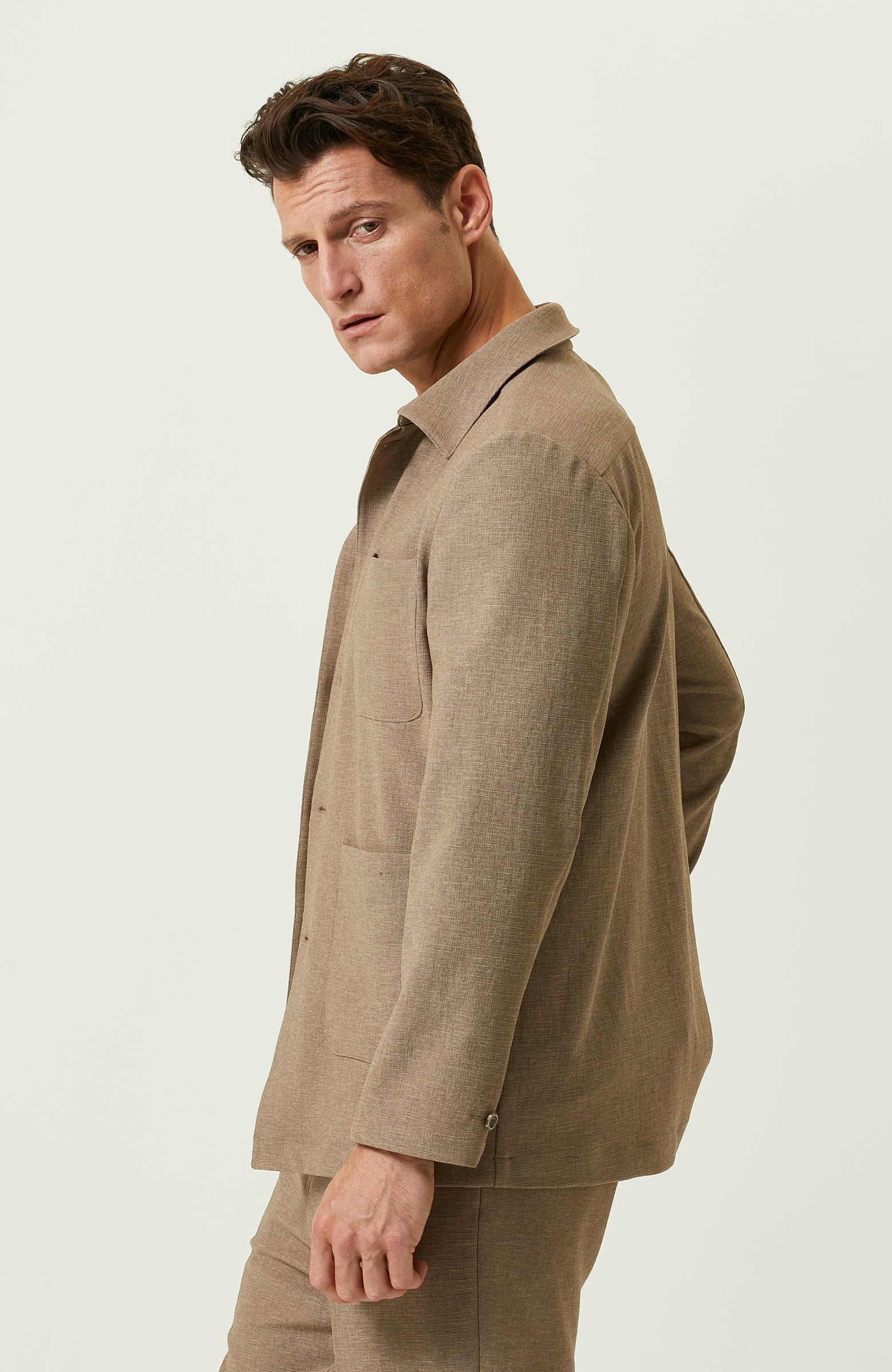 Vizon Jakarlı Blazer Ceket