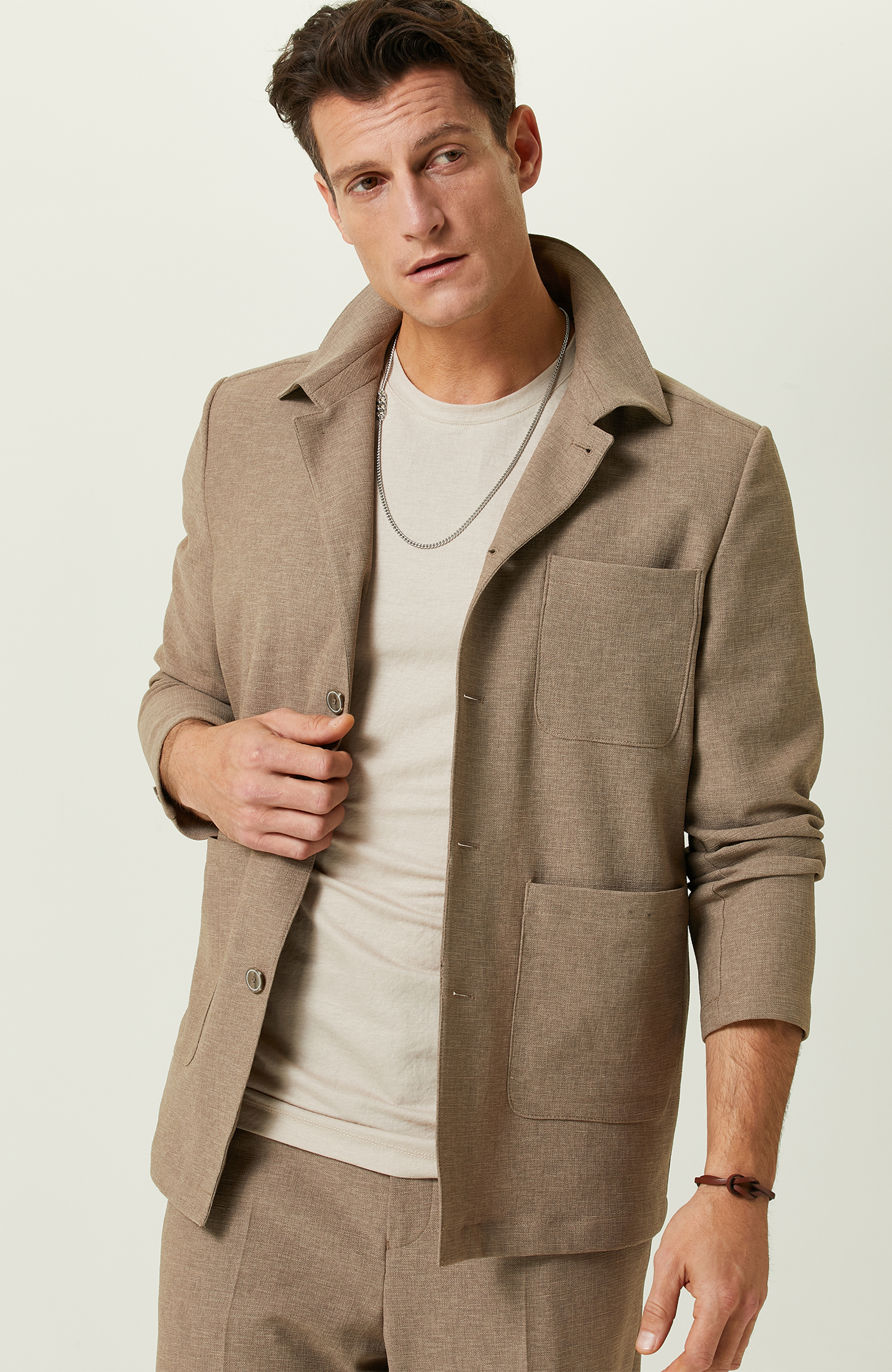 Vizon Jakarlı Blazer Ceket