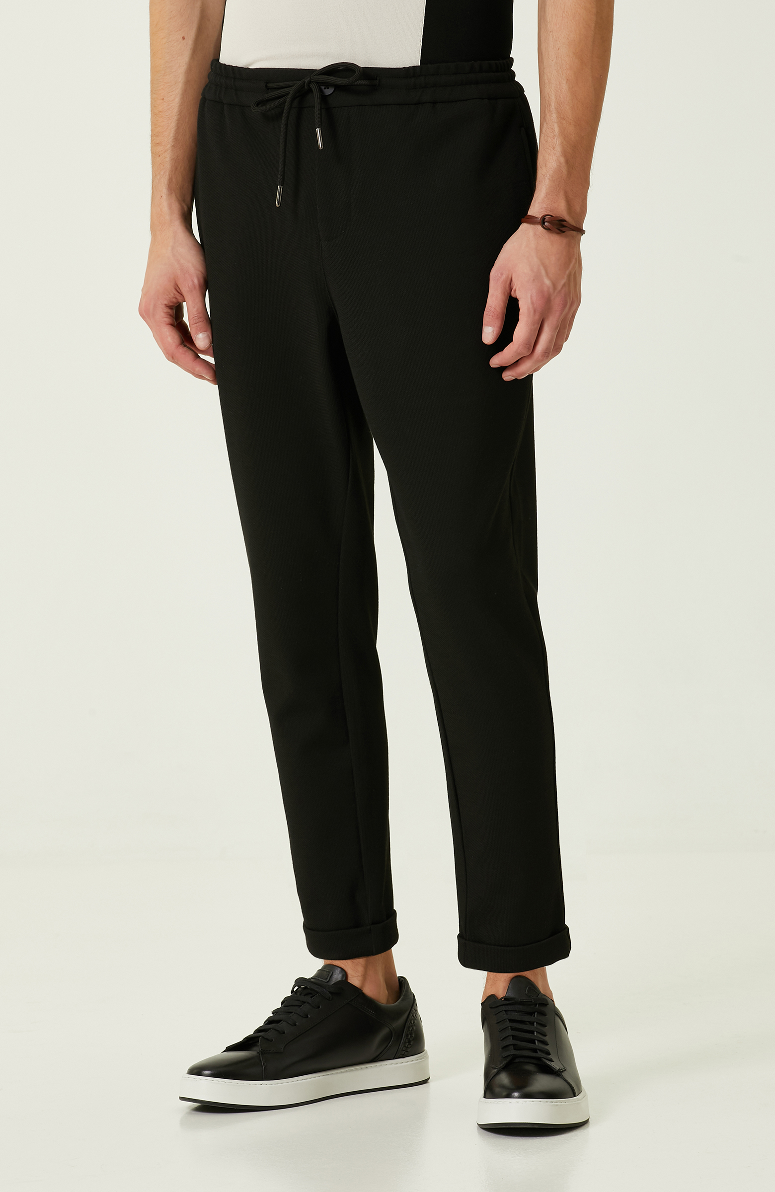 Siyah Duble Paça Eşofman