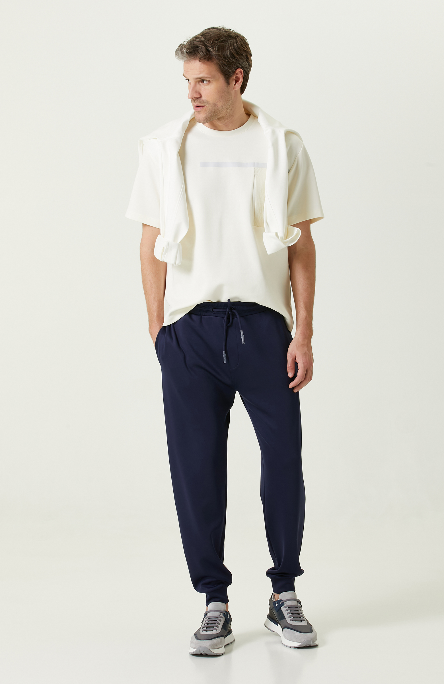 N-Tech Lacivert Ribanalı  Eşofman