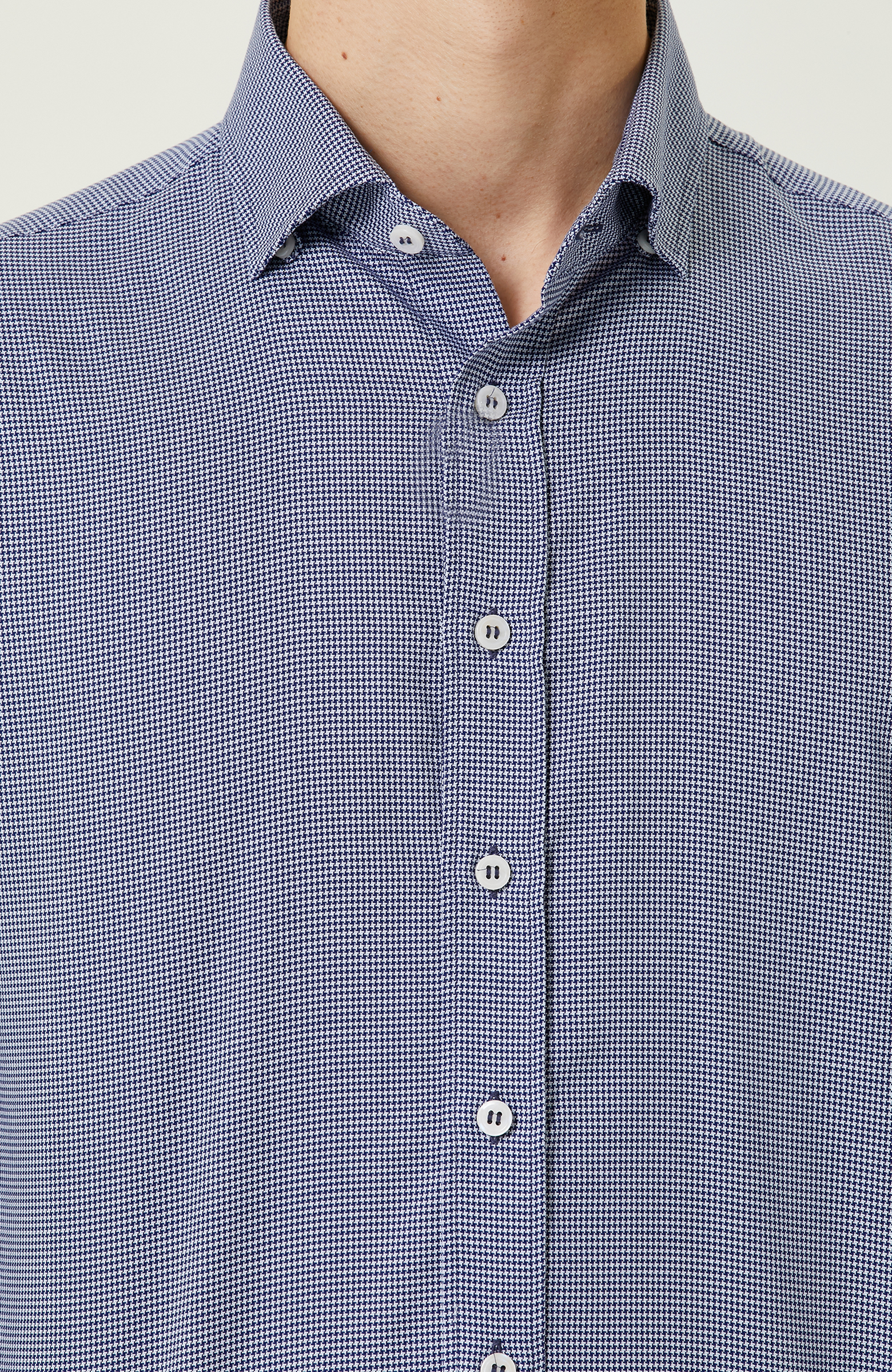 Non-Iron Mavi Beyaz Gömlek