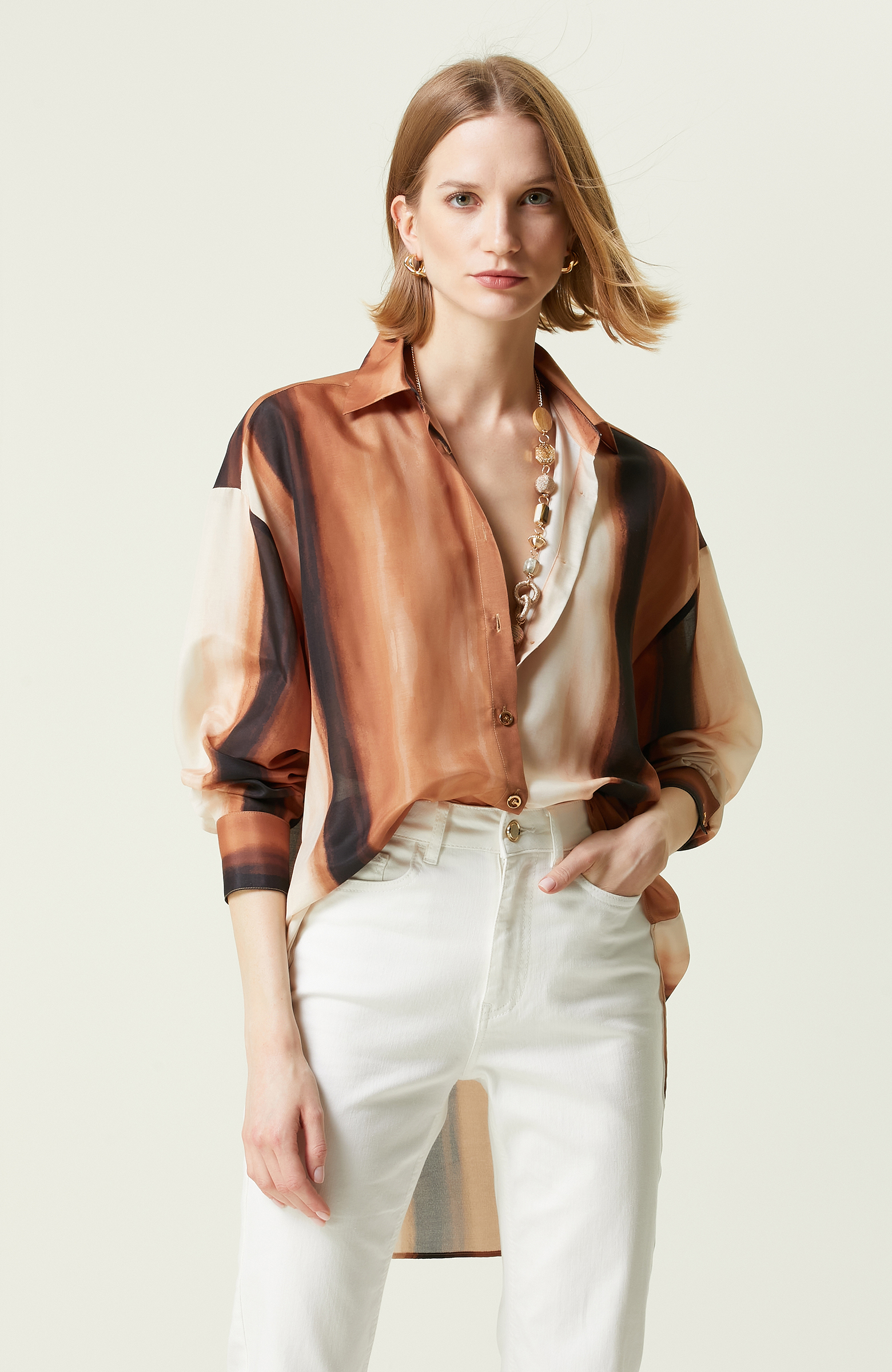 Kahverengi Uzun Kollu Gömlek