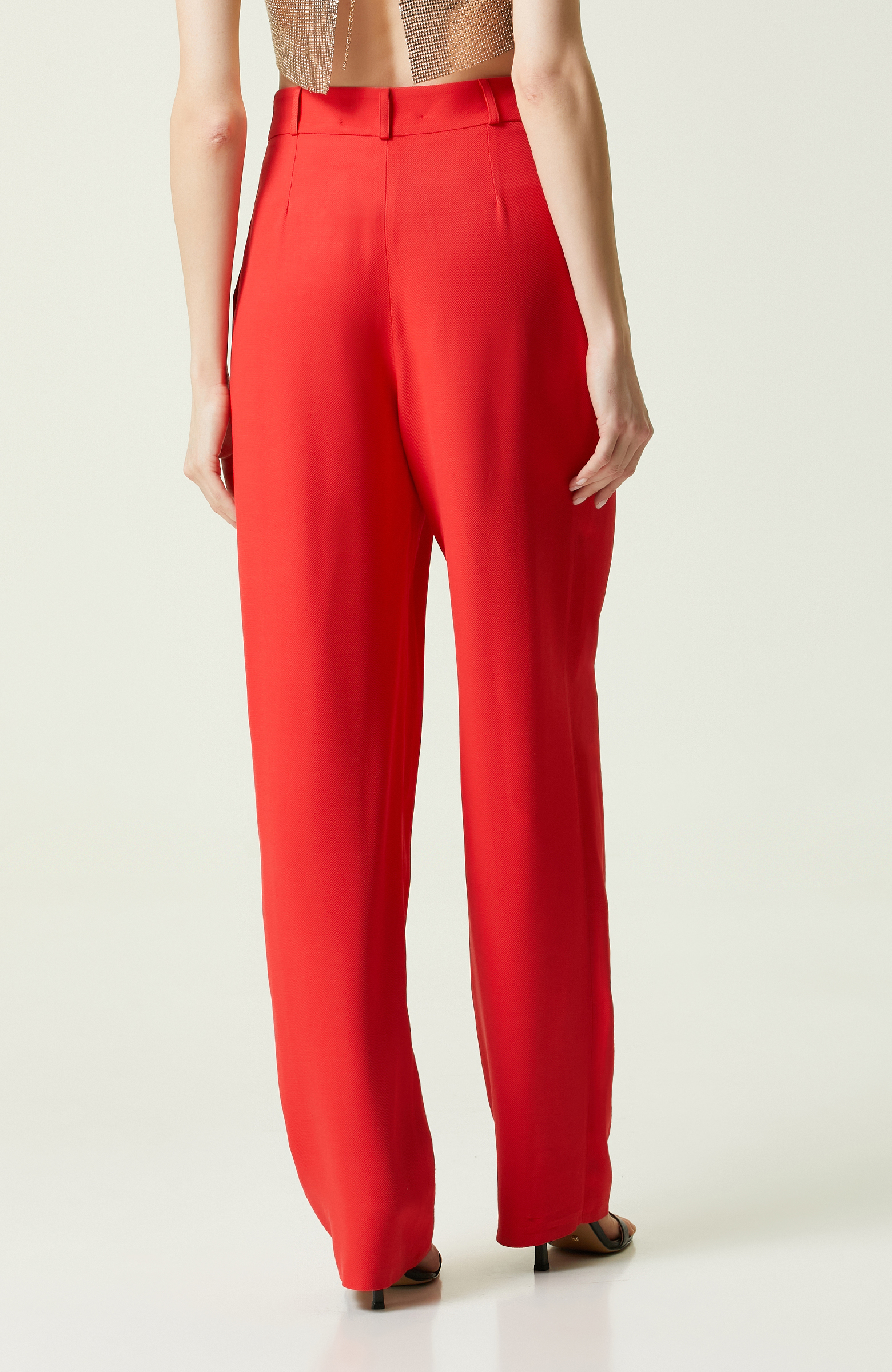 Nar Çiçeği Bol Paça Pantolon