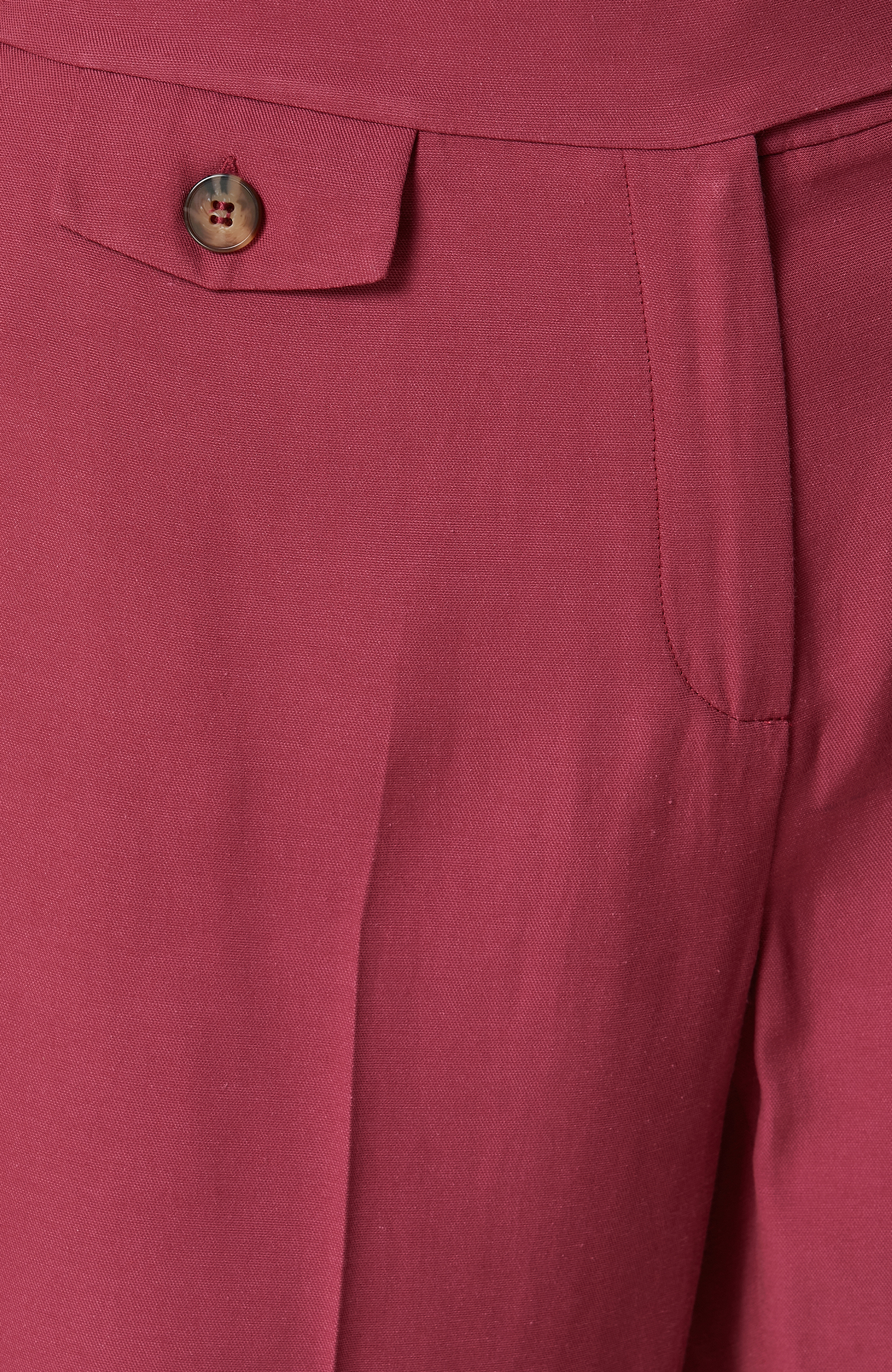 Vişne Rengi Yüksek Bel Dar Paça Pantolon