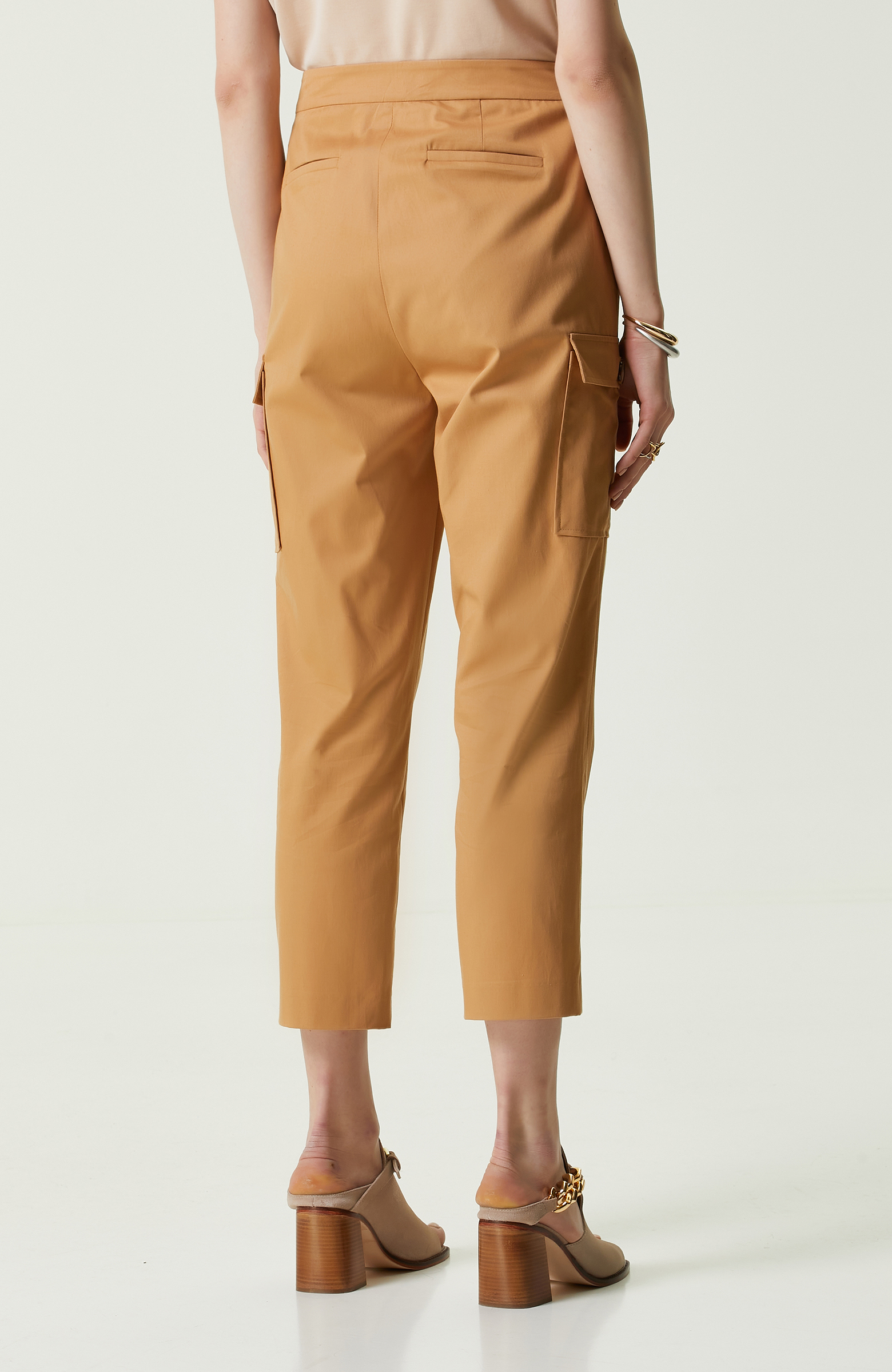 Camel Yüksek Bel Kargo Cep Pantolon