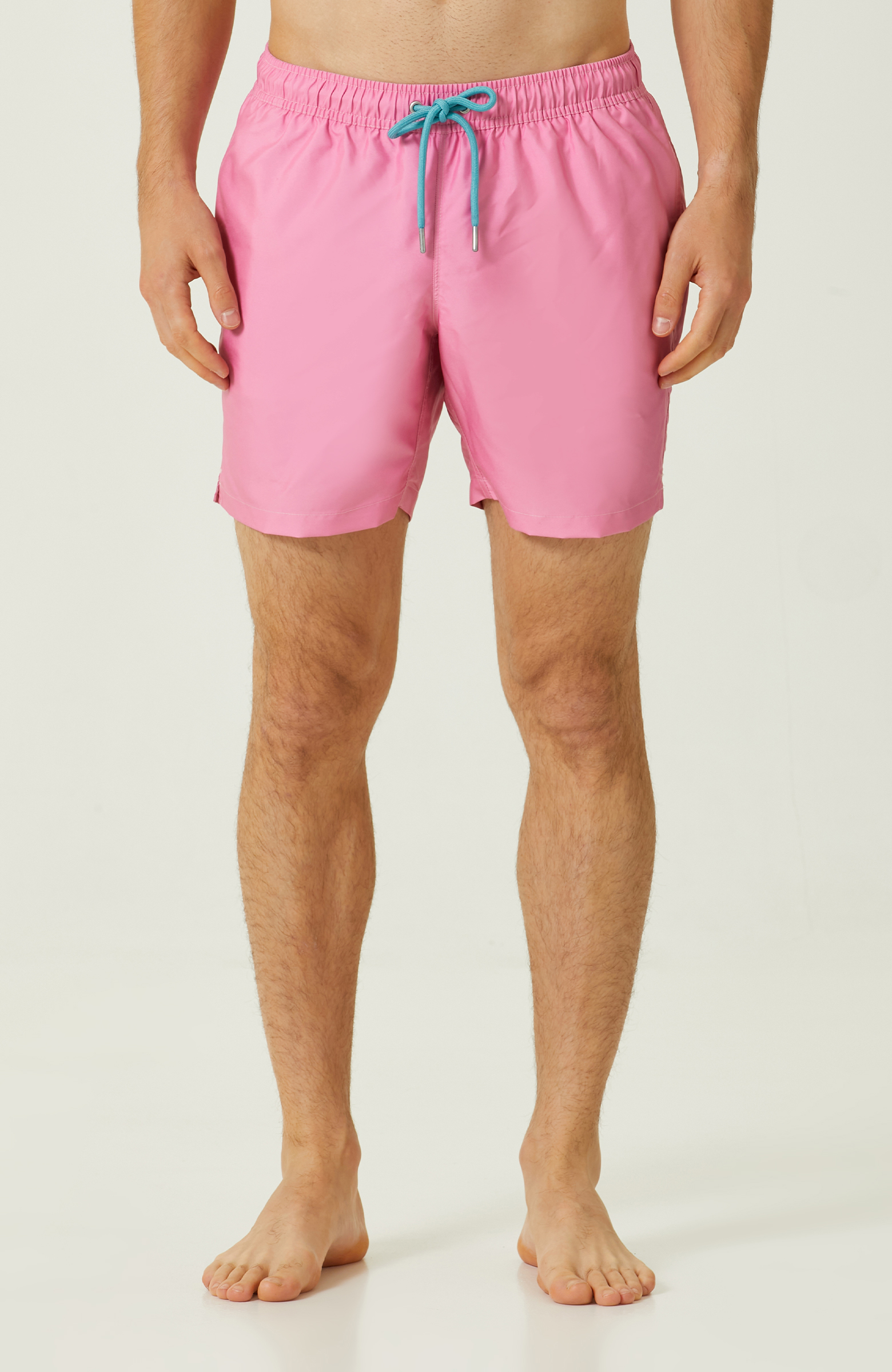 Pembe Bağcıklı Şort Mayo