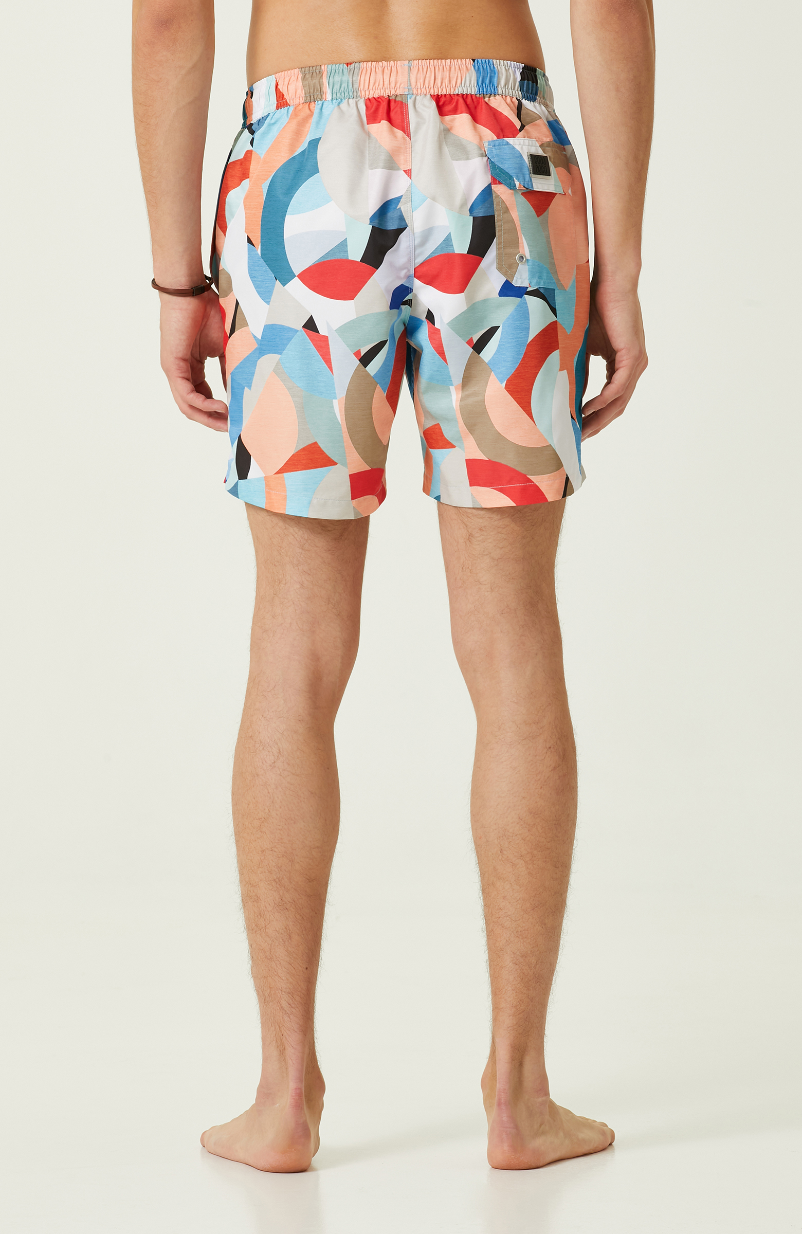 Kırmızı-Navy Mavi Şort Mayo