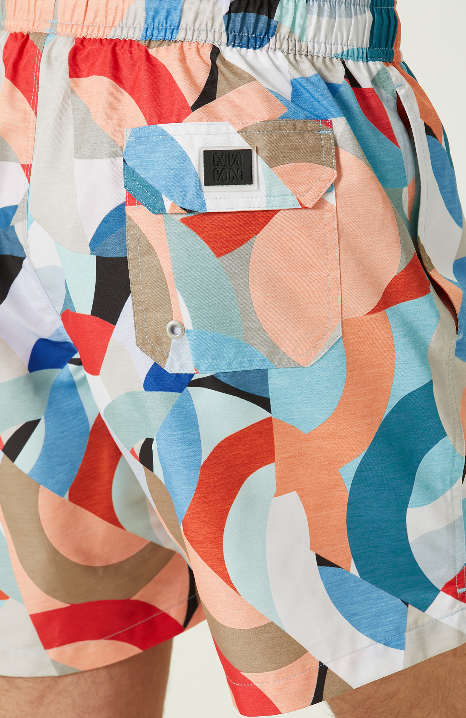 Kırmızı-Navy Mavi Şort Mayo