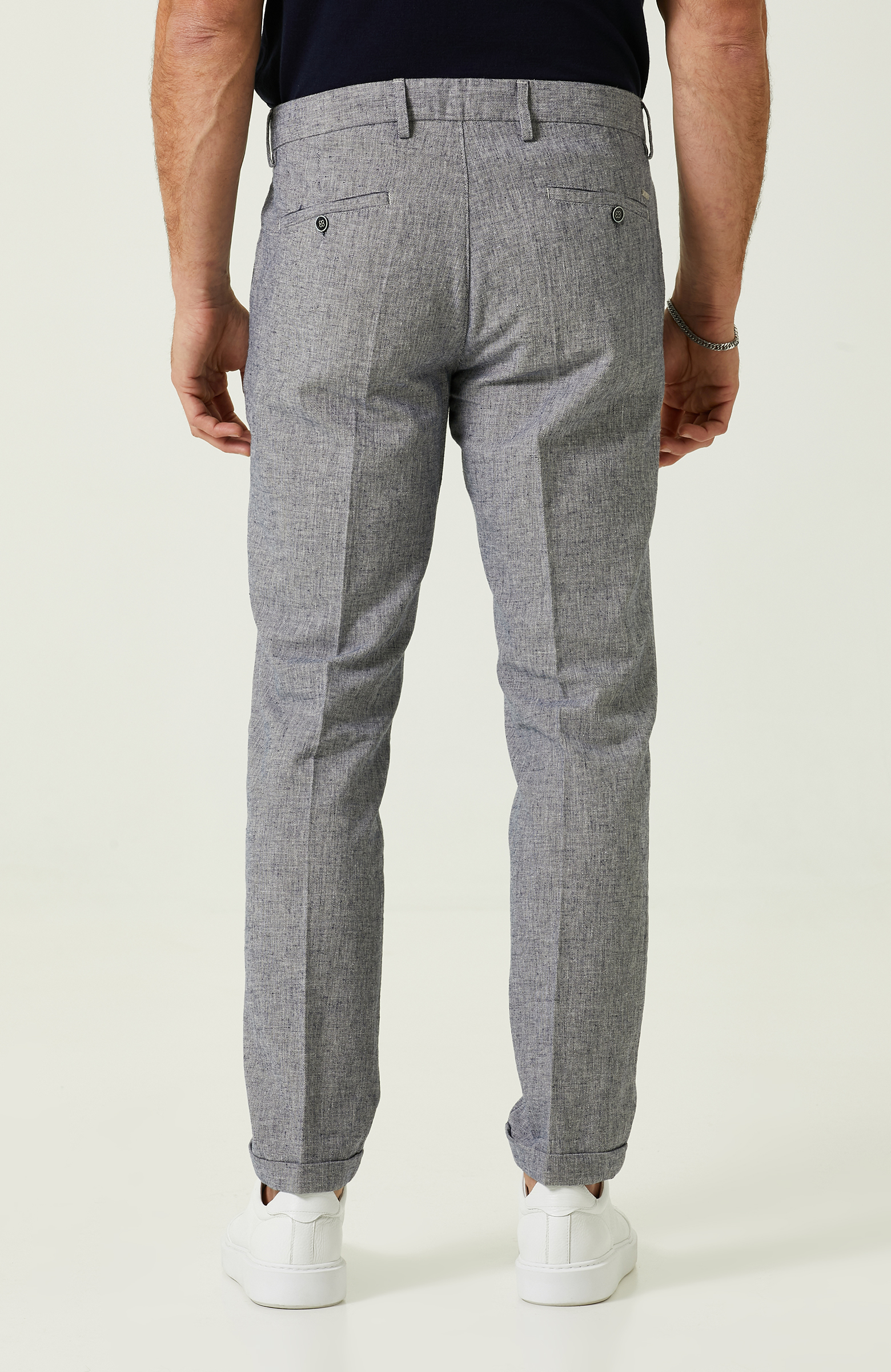 Lacivert Duble Paça Pantolon