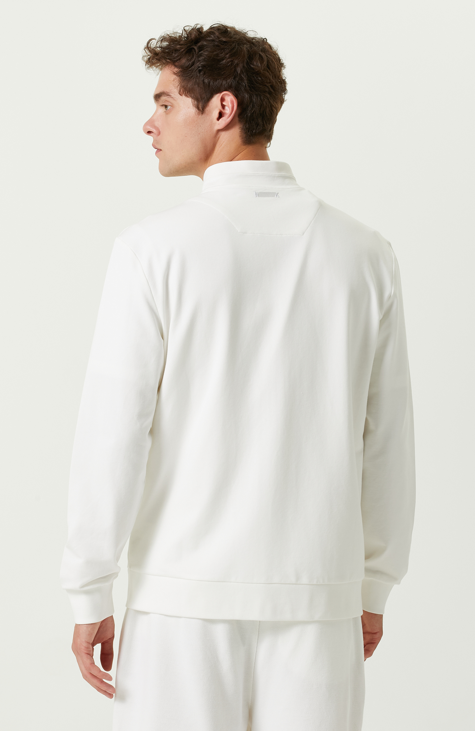 N-Tech Fermuar Detaylı Ekru Sweatshirt