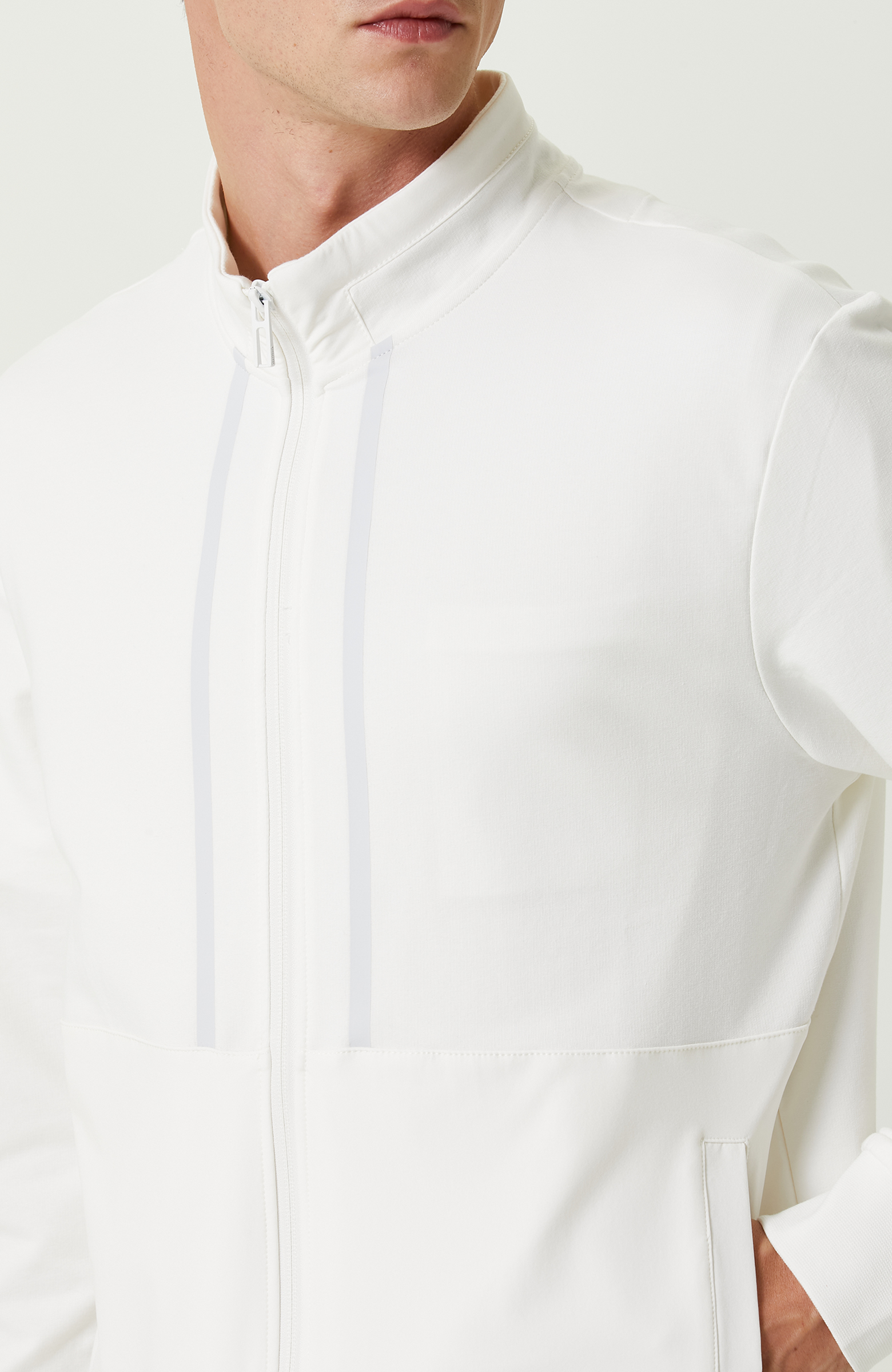 N-Tech Fermuar Detaylı Ekru Sweatshirt