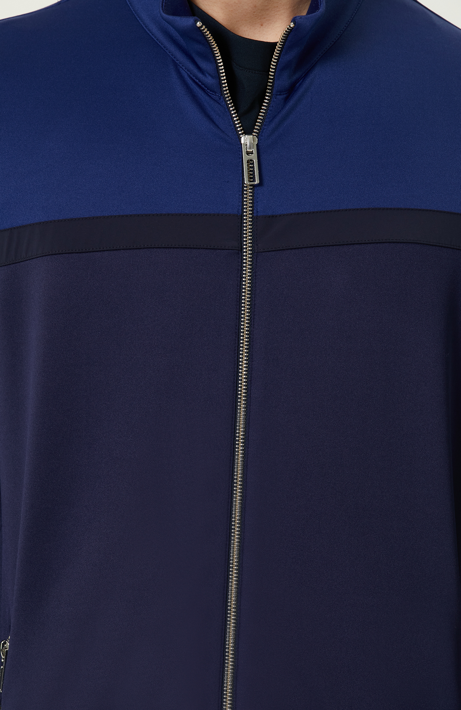 N-Tech Lacivert Saks Mavisi Dik Yaka Sweatshirt