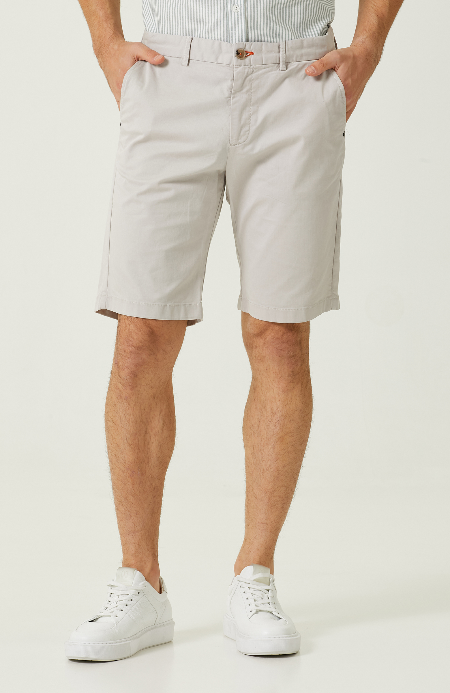 Düz Duble Paça Şort