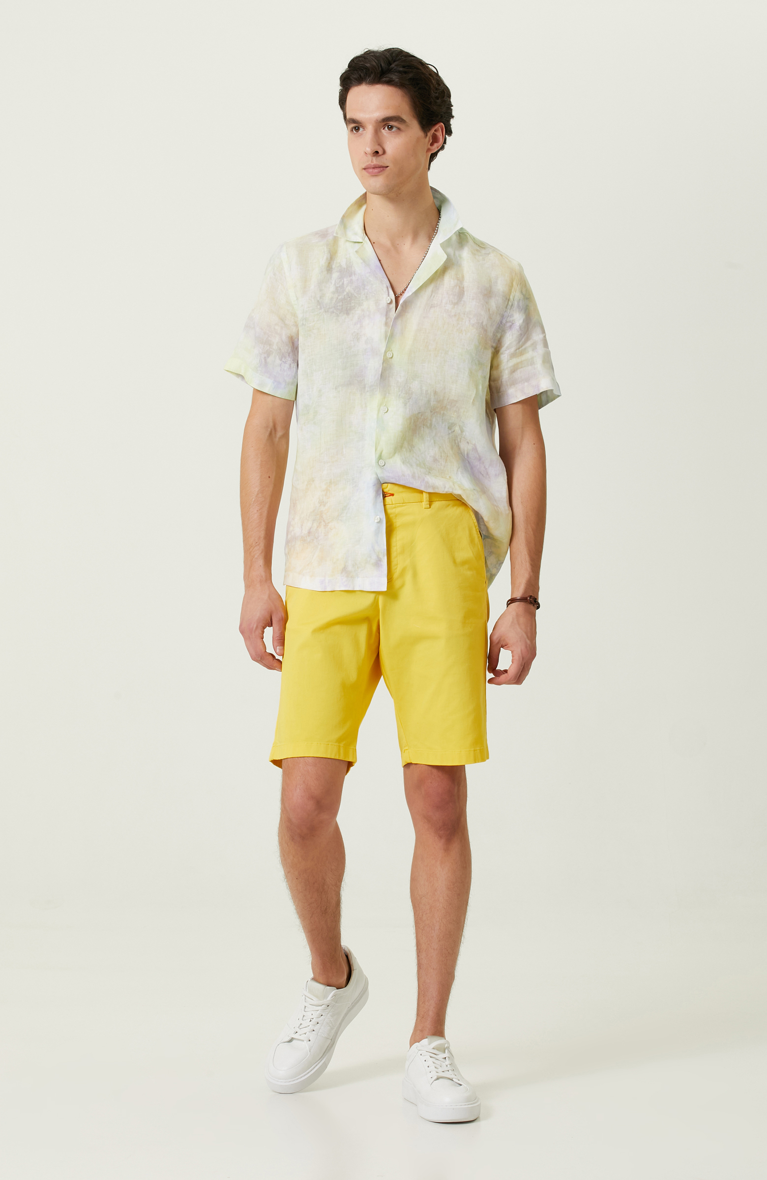 Sarı Duble Paça Şort