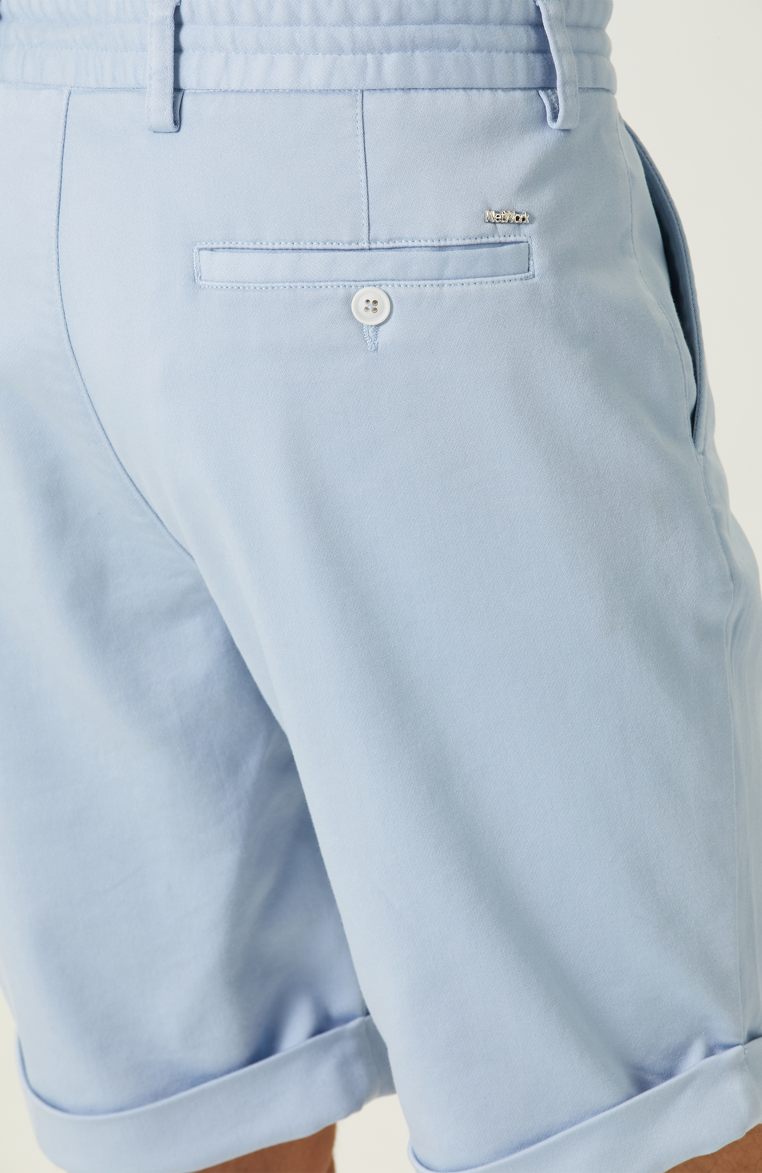 Mavi Duble Paça Şort