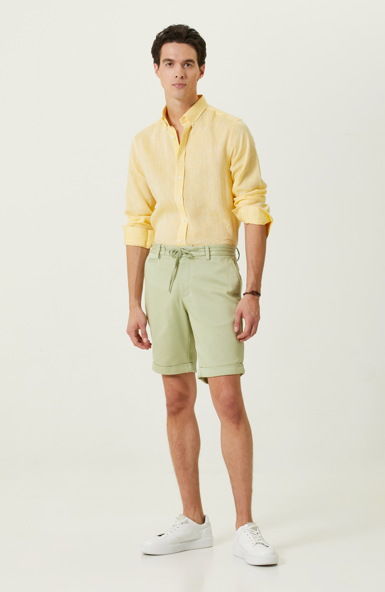 Yeşil Duble Paça Şort