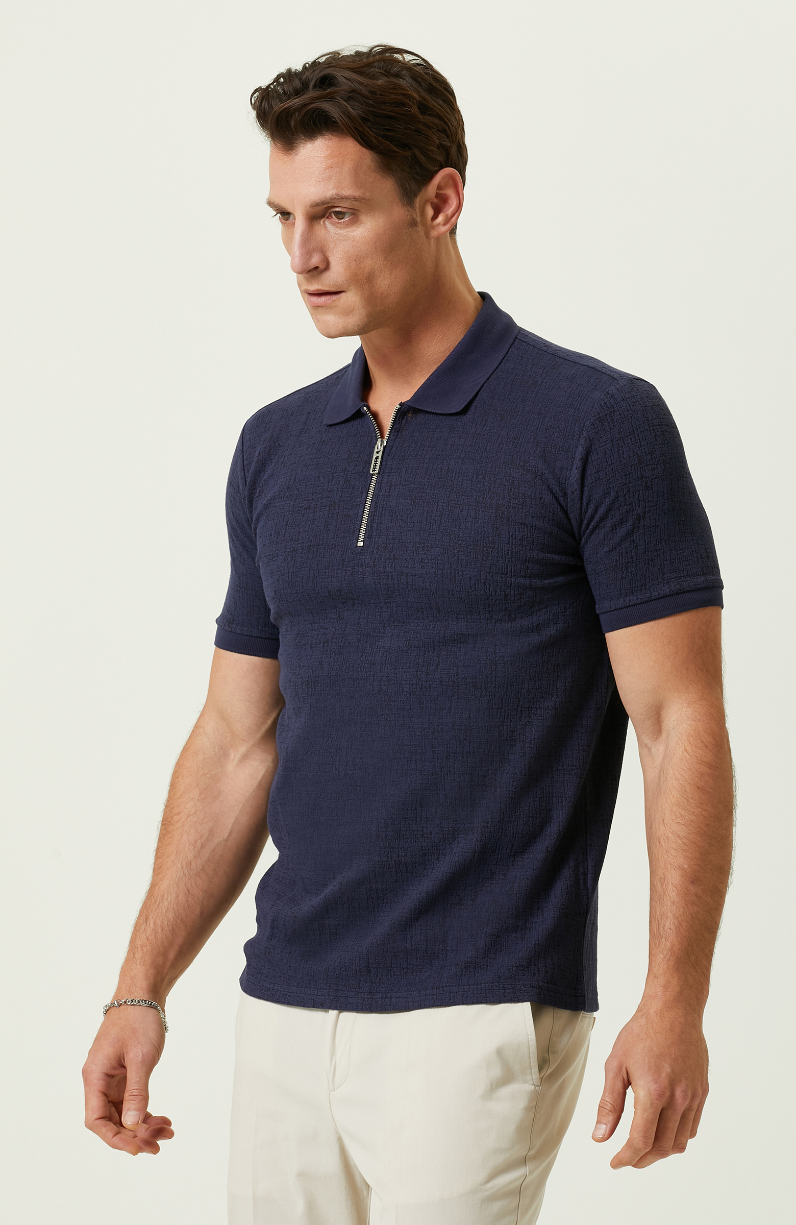 Lacivert Polo Yaka T-Shirt