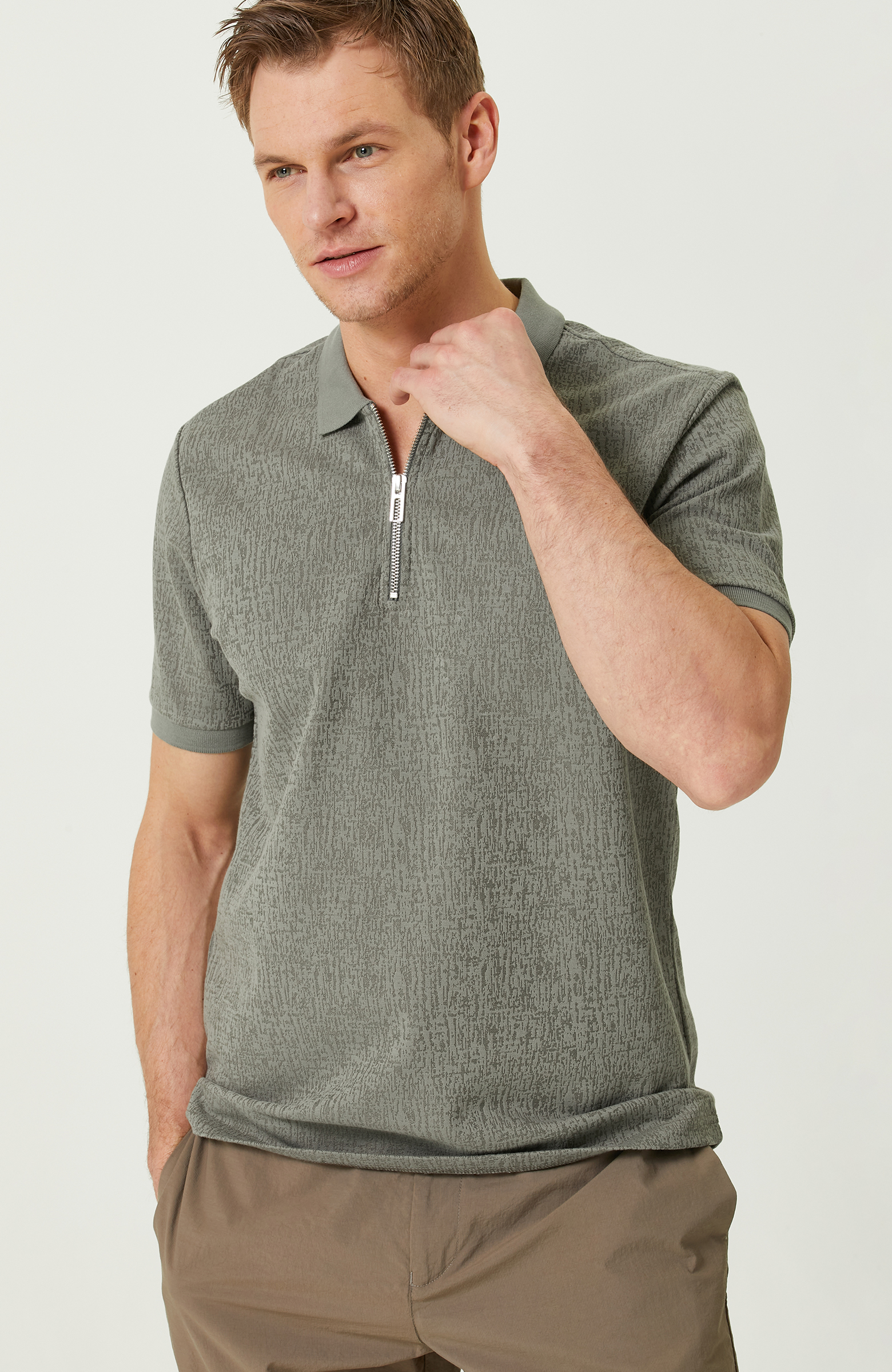 Haki Polo Yaka T-shirt