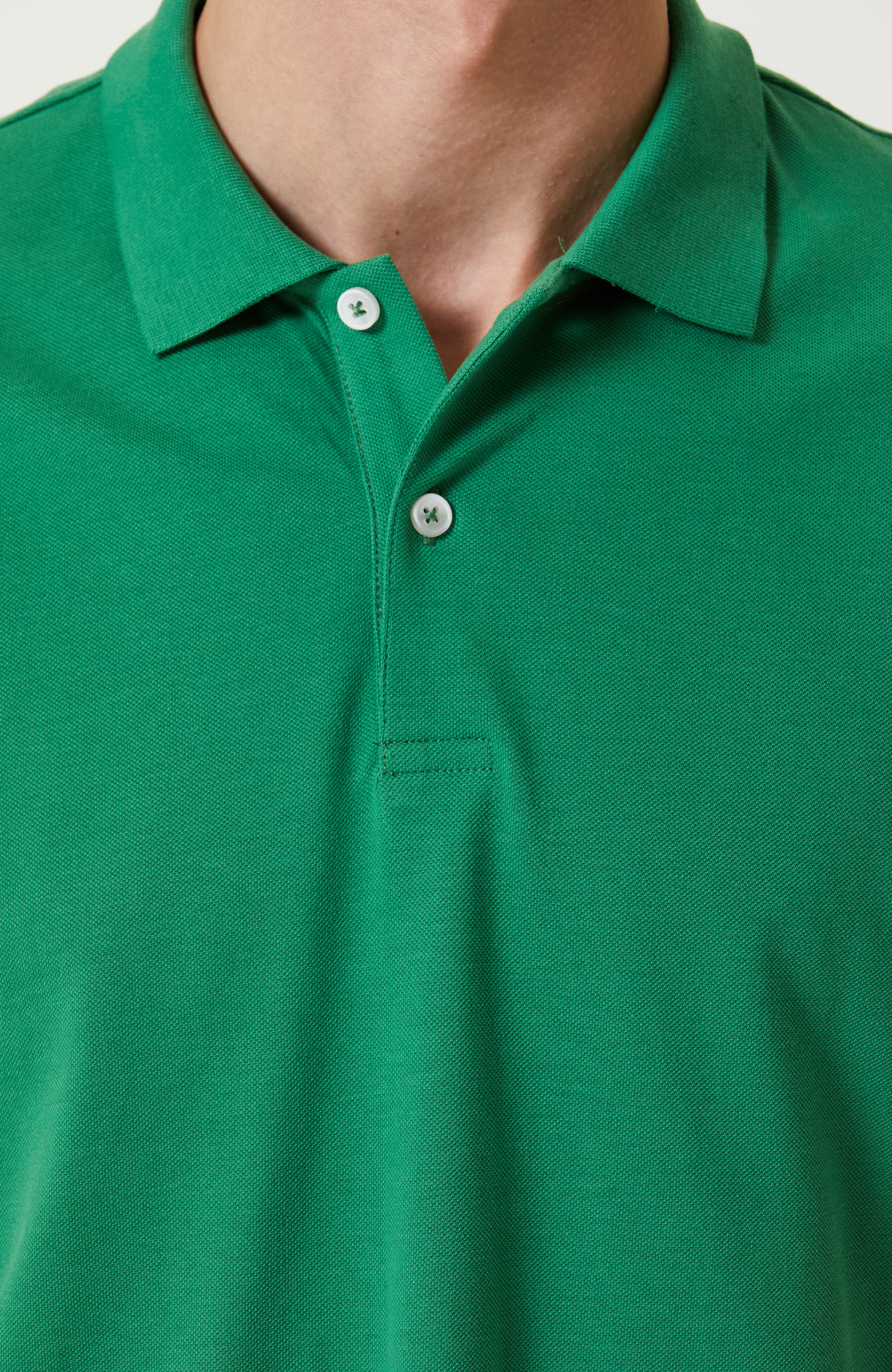 Yeşil Polo Yaka Pamuklu T-Shirt