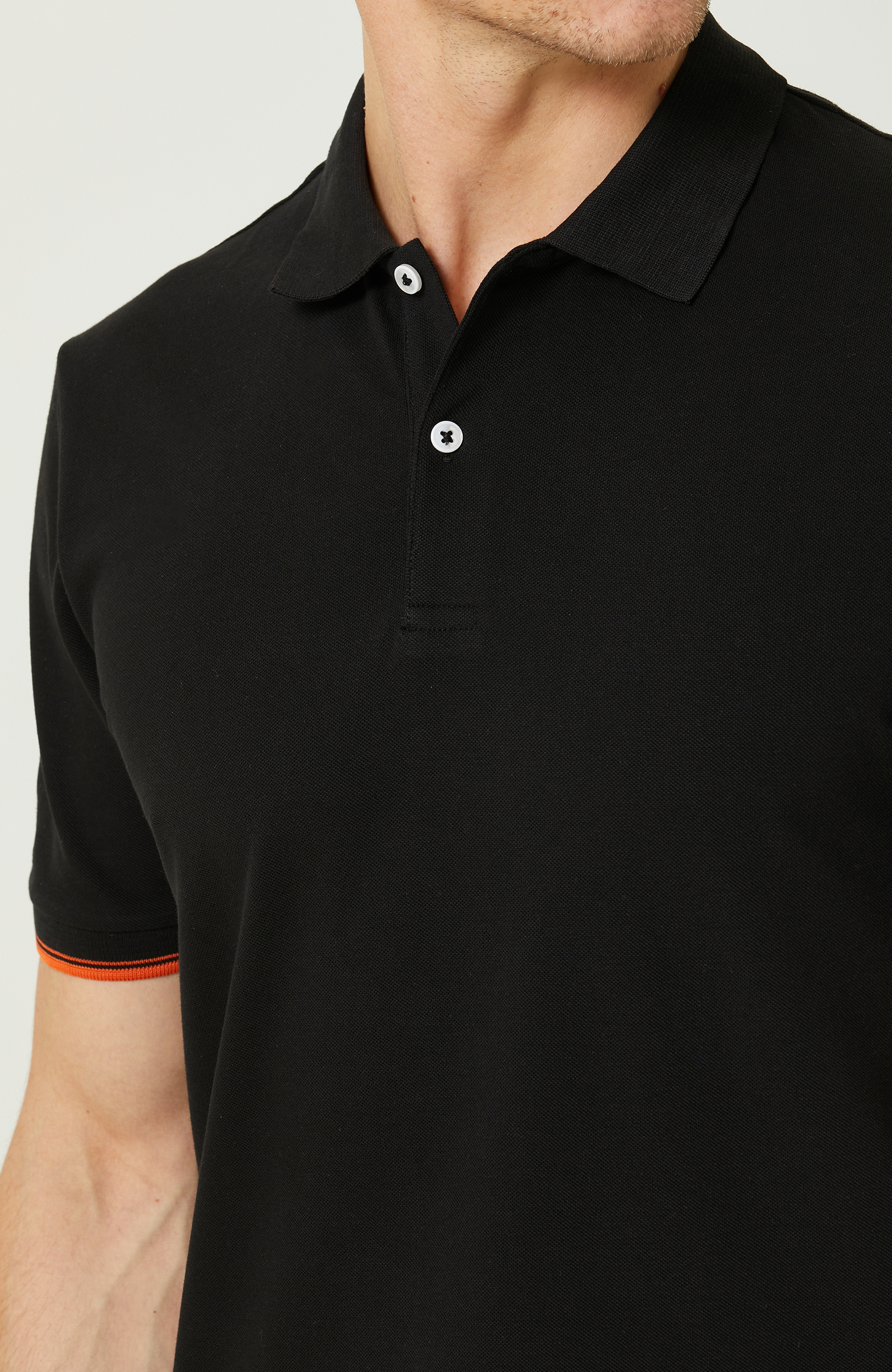 Siyah Kısa Kollu Polo Yaka T-shirt