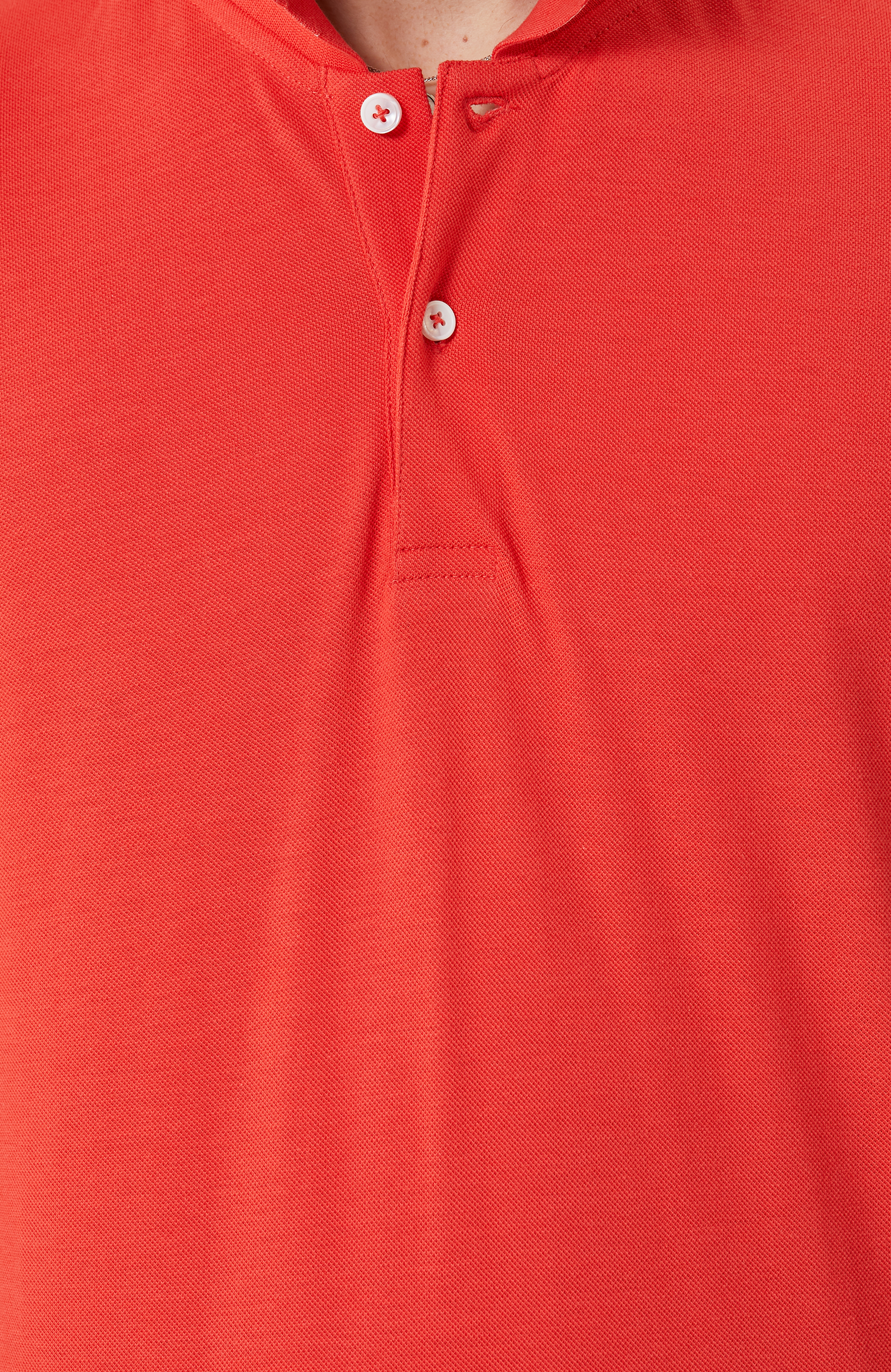 Nar Çiçeği Polo Yaka Pamuklu T-Shirt