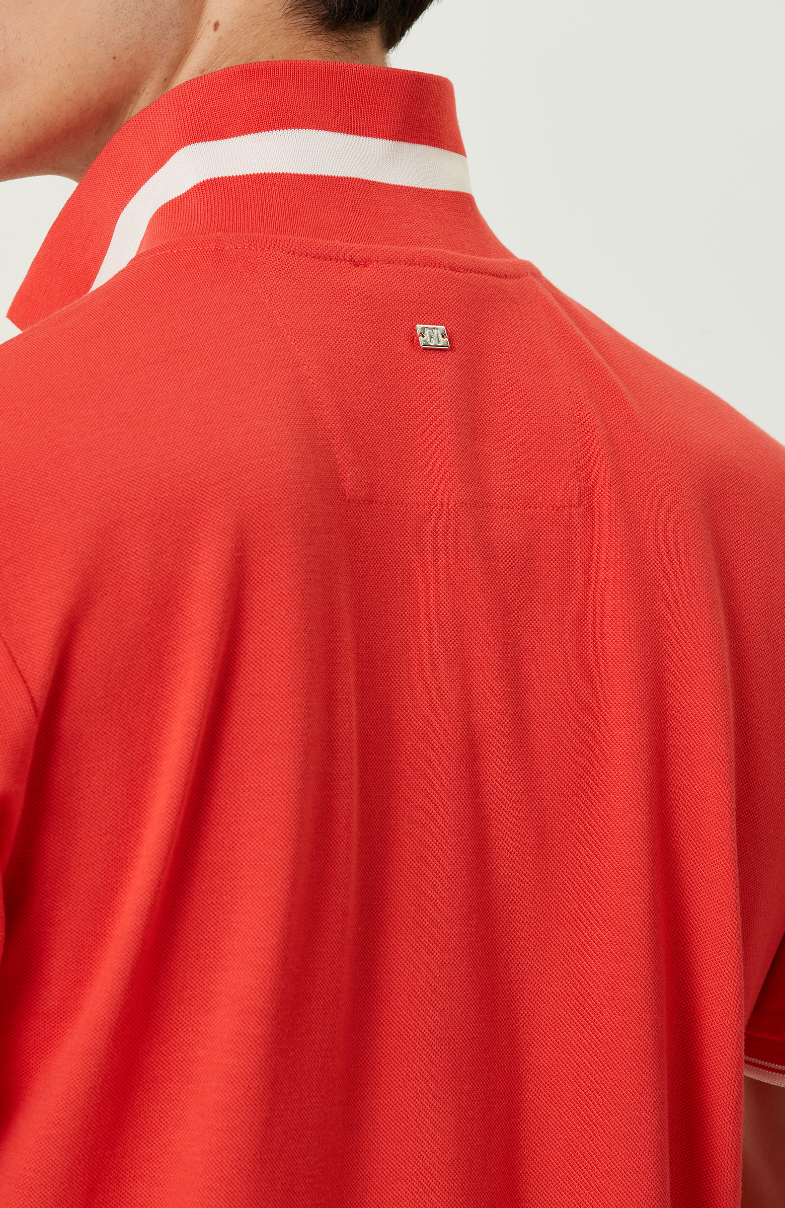 Nar Çiçeği Polo Yaka Pamuklu T-Shirt