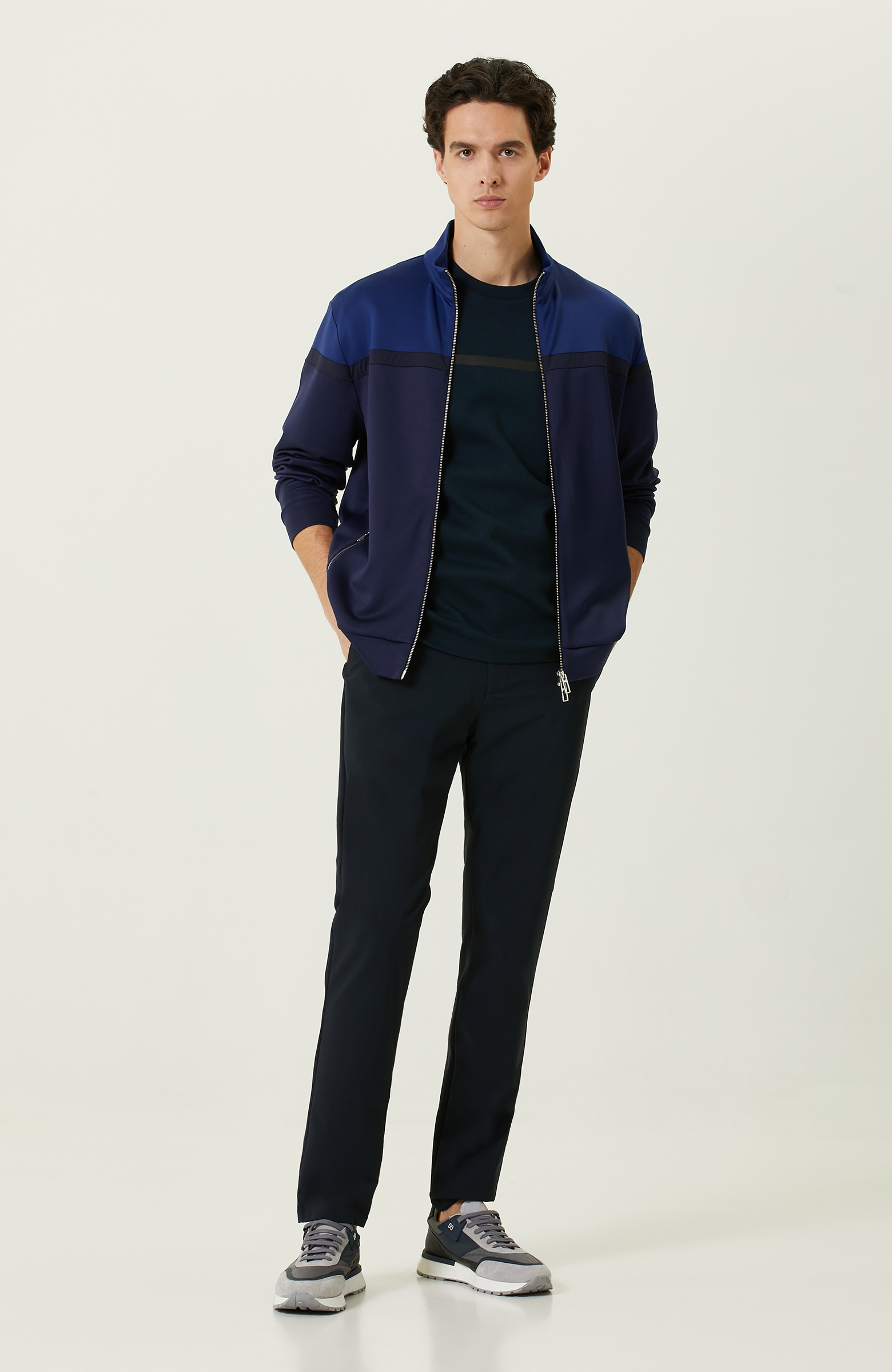 N-Tech Lacivert Bisiklet Yaka  T-shirt