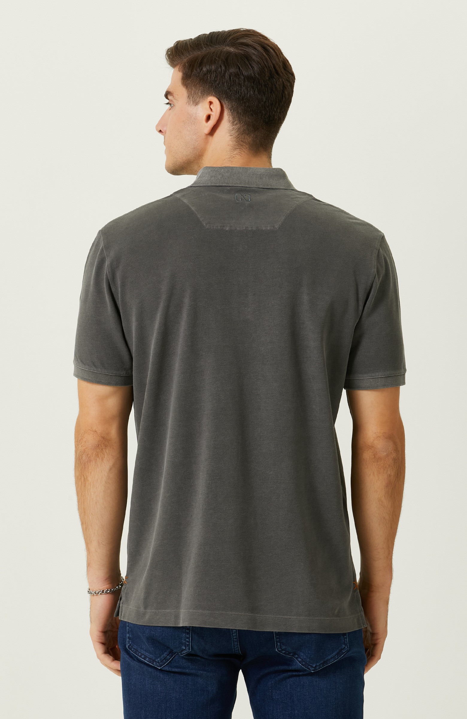 Antrasit Polo Yaka T-Shirt