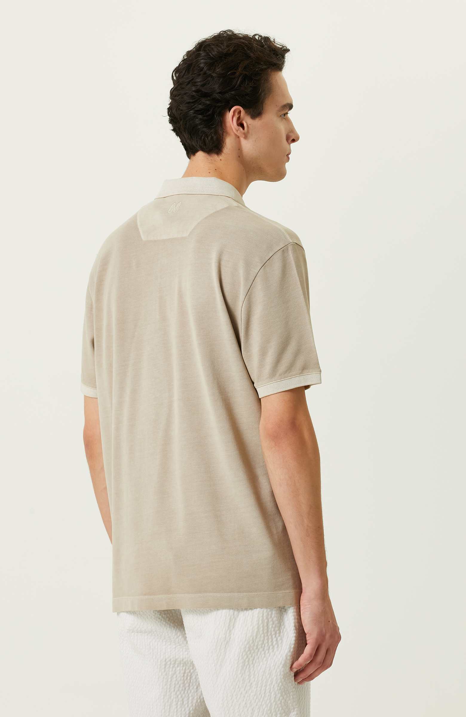 Taş Rengi Polo Yaka T-Shirt