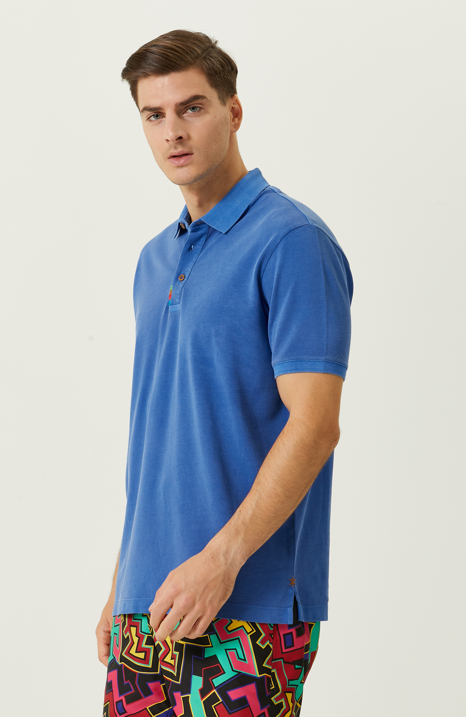 Saks Mavisi Polo Yaka T-Shirt