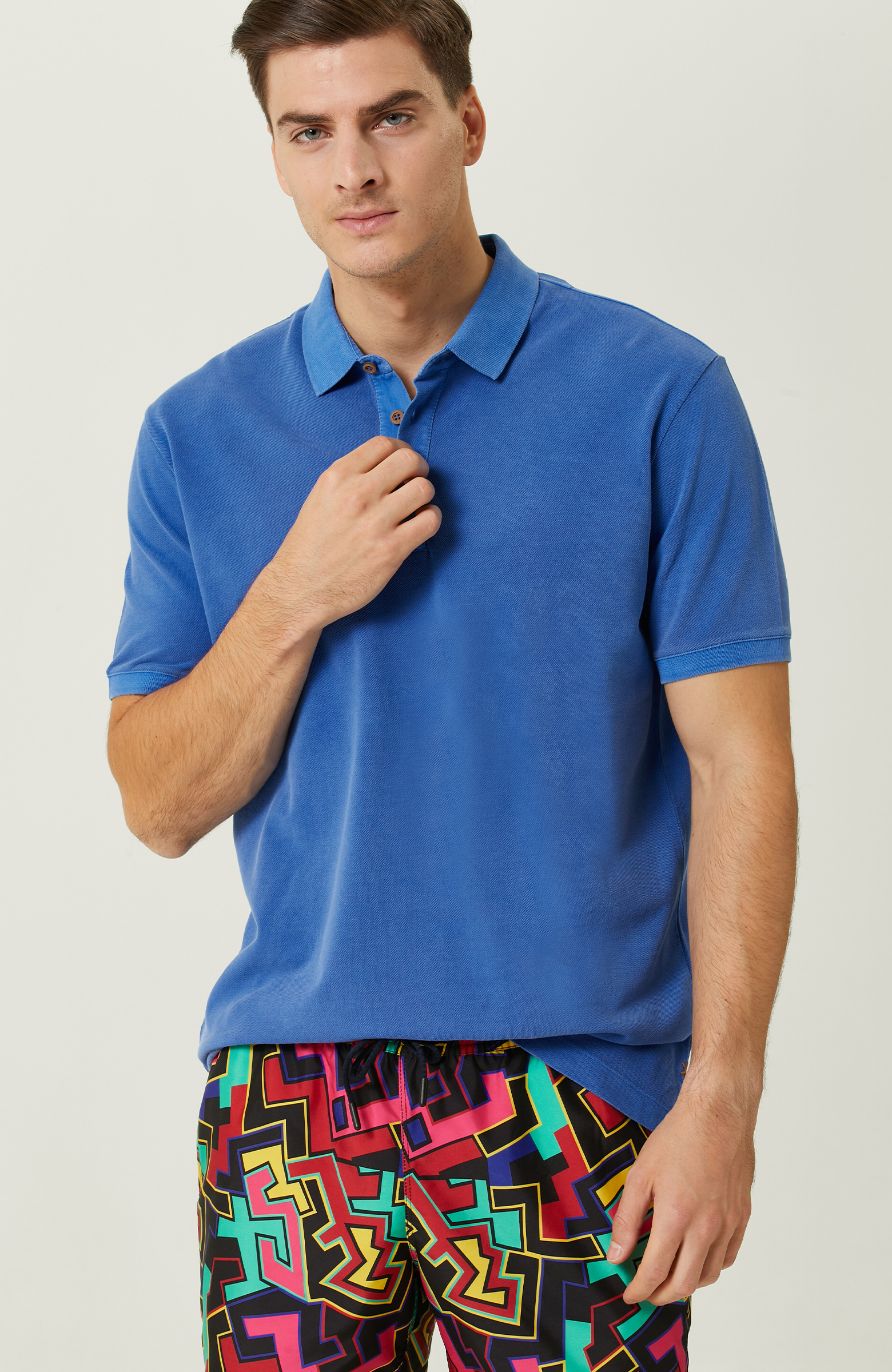 Saks Mavisi Polo Yaka T-Shirt