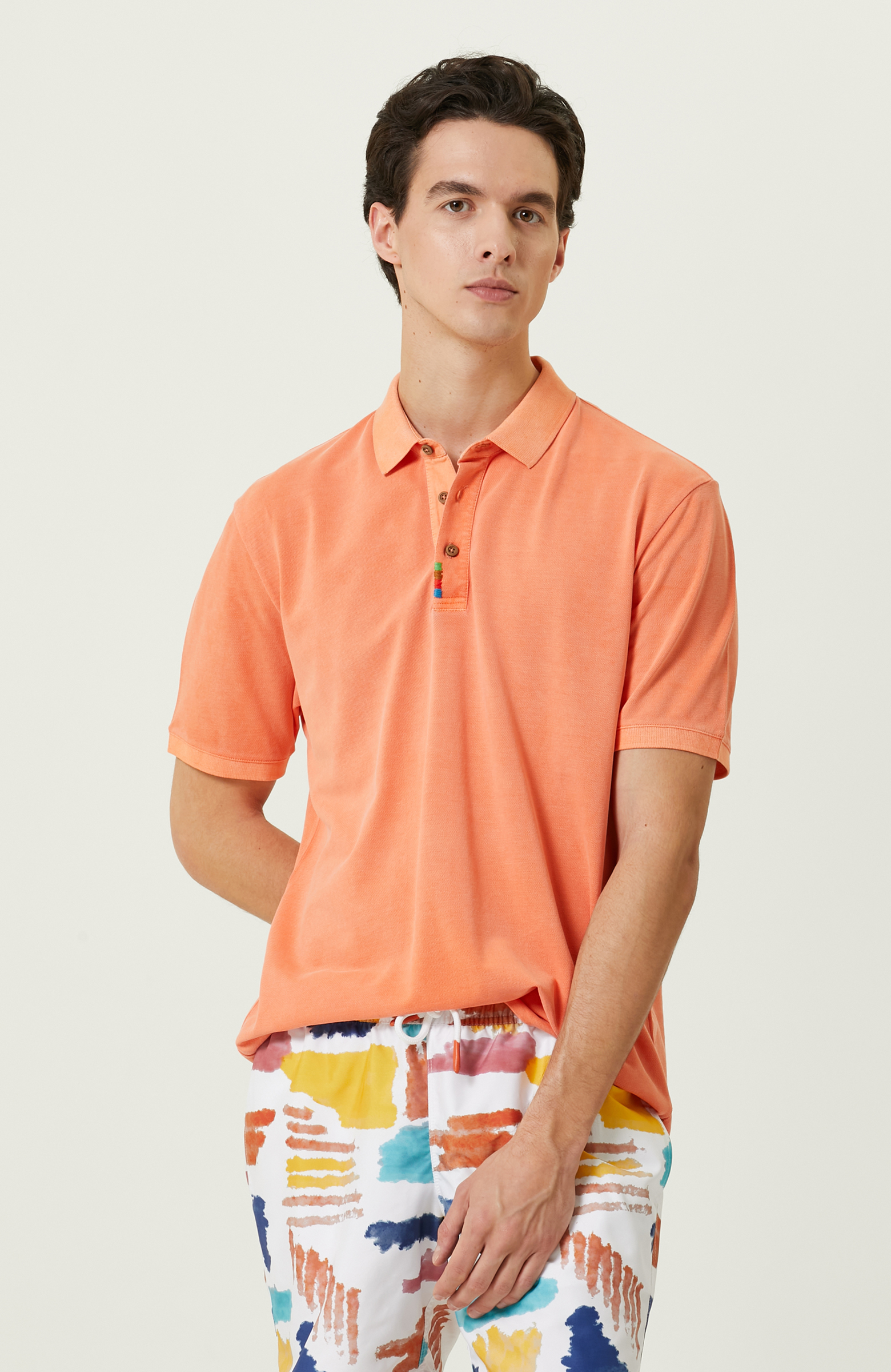 Turuncu Polo Yaka T-Shirt