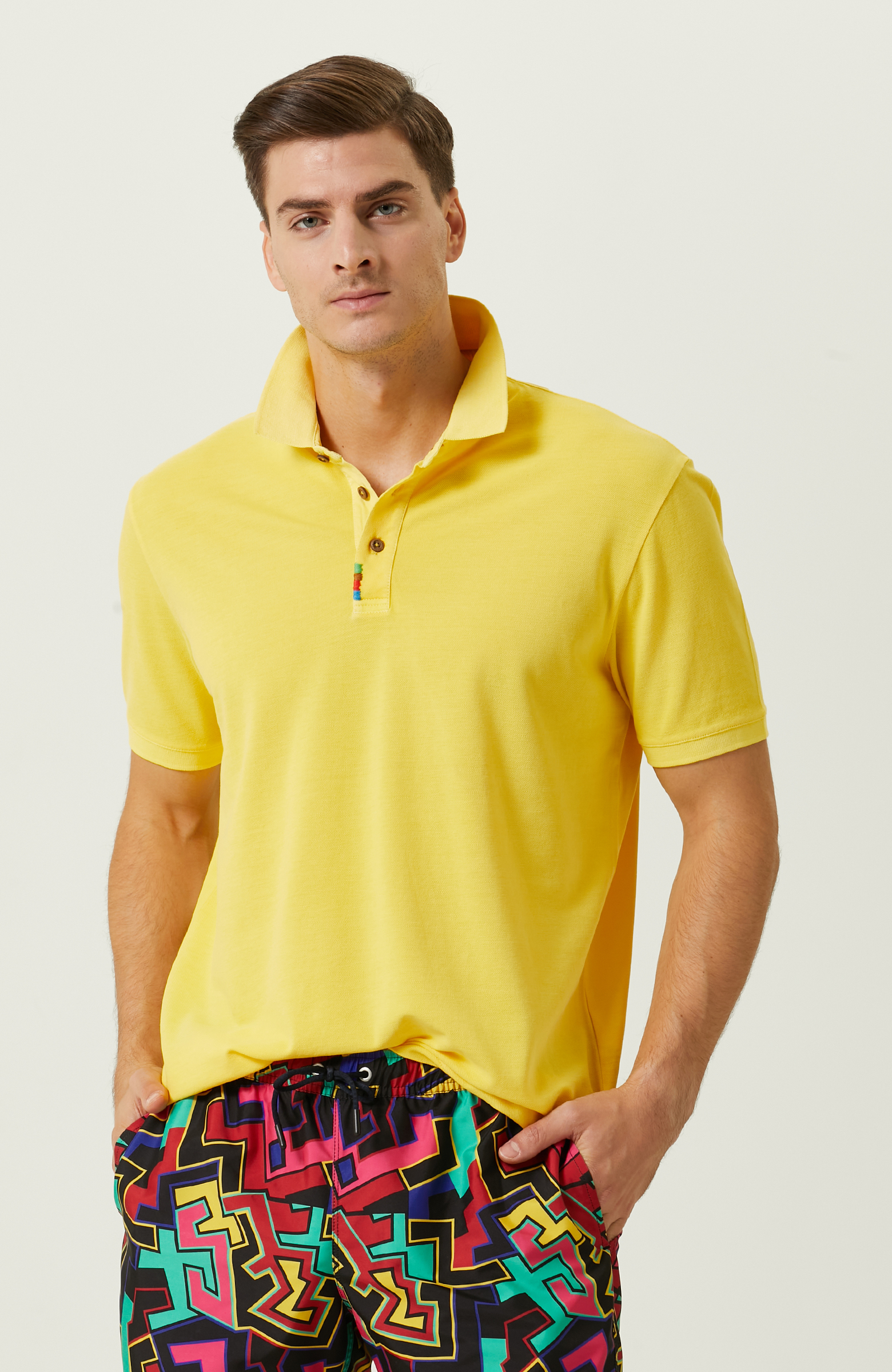 Sarı Polo Yaka T-Shirt