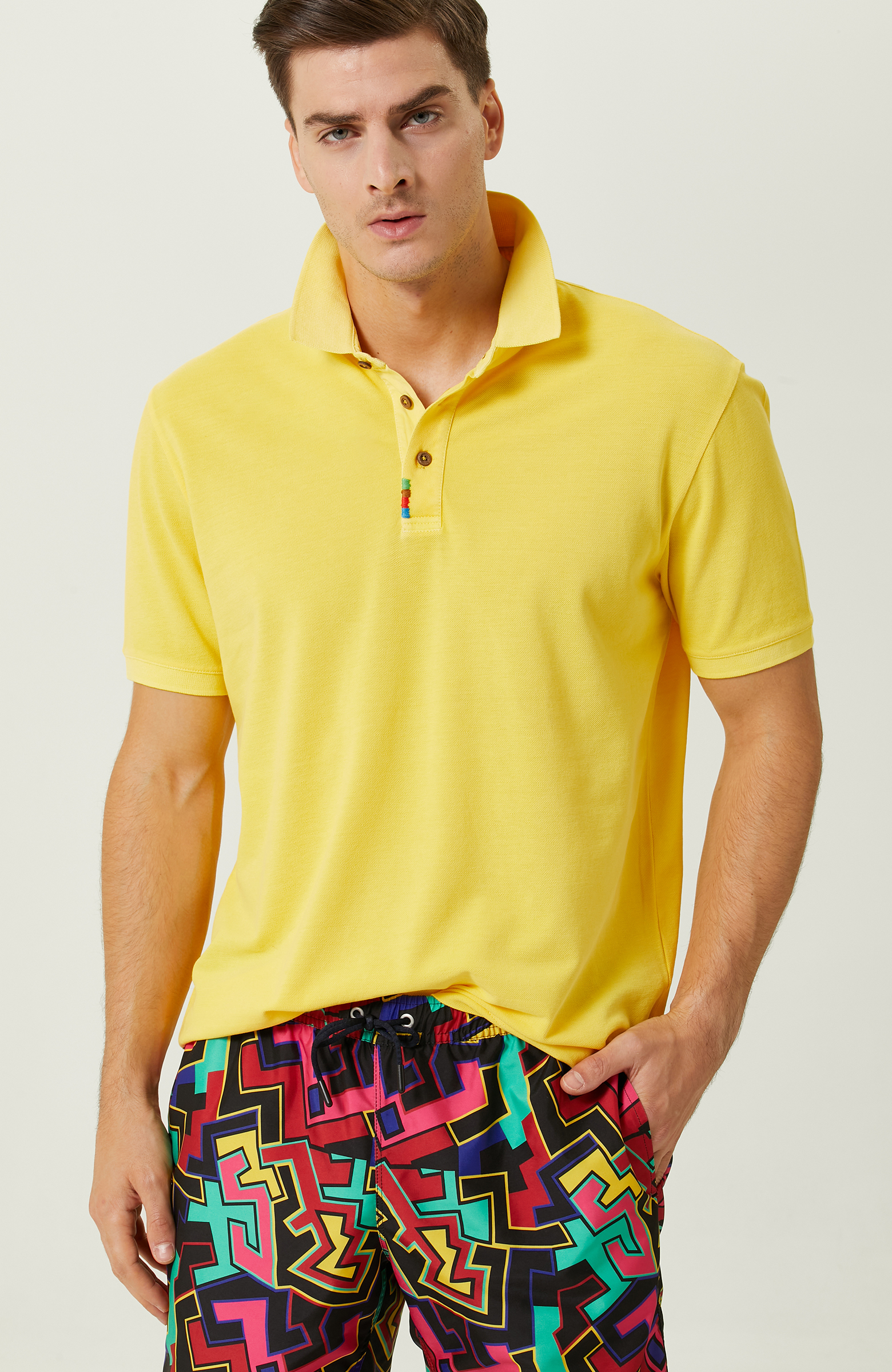 Sarı Polo Yaka T-Shirt