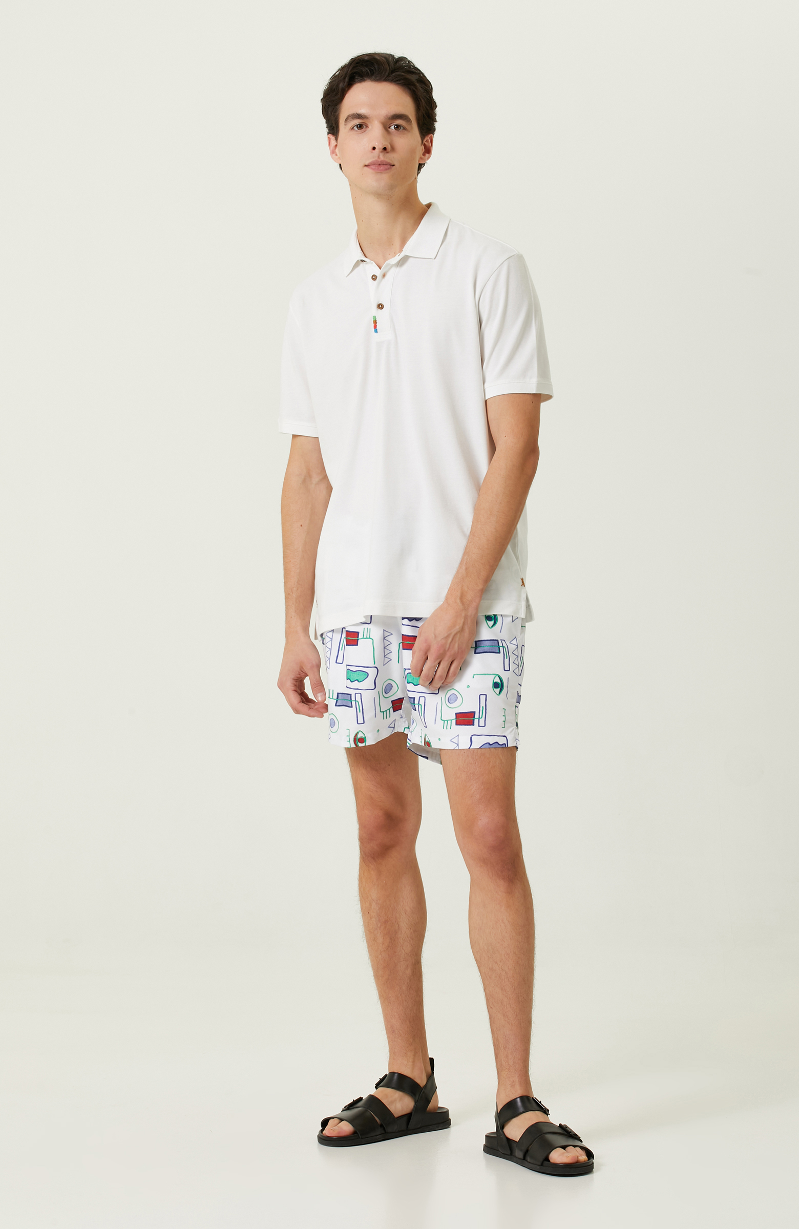 Beyaz Polo Yaka T-Shirt