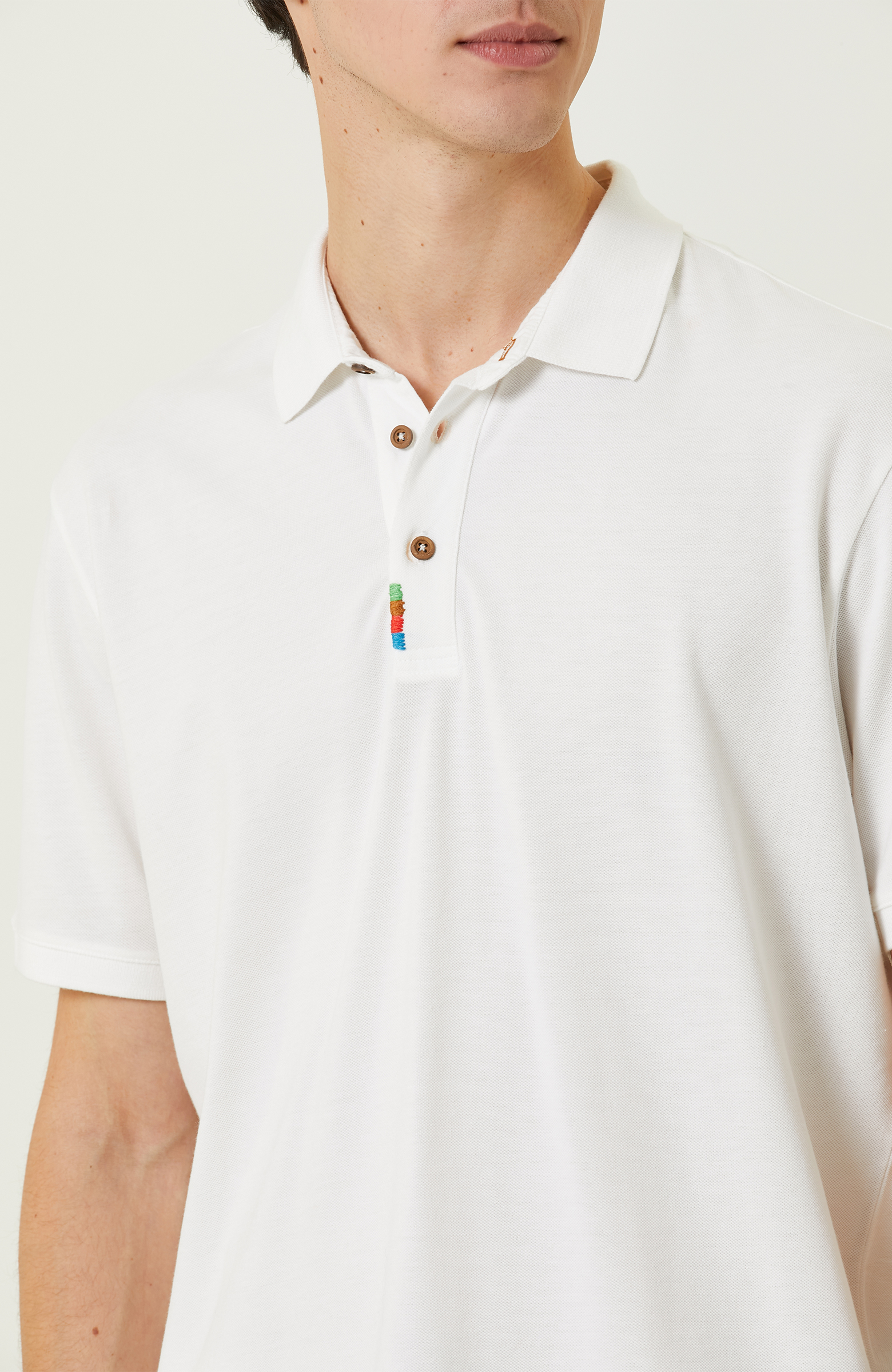 Beyaz Polo Yaka T-Shirt